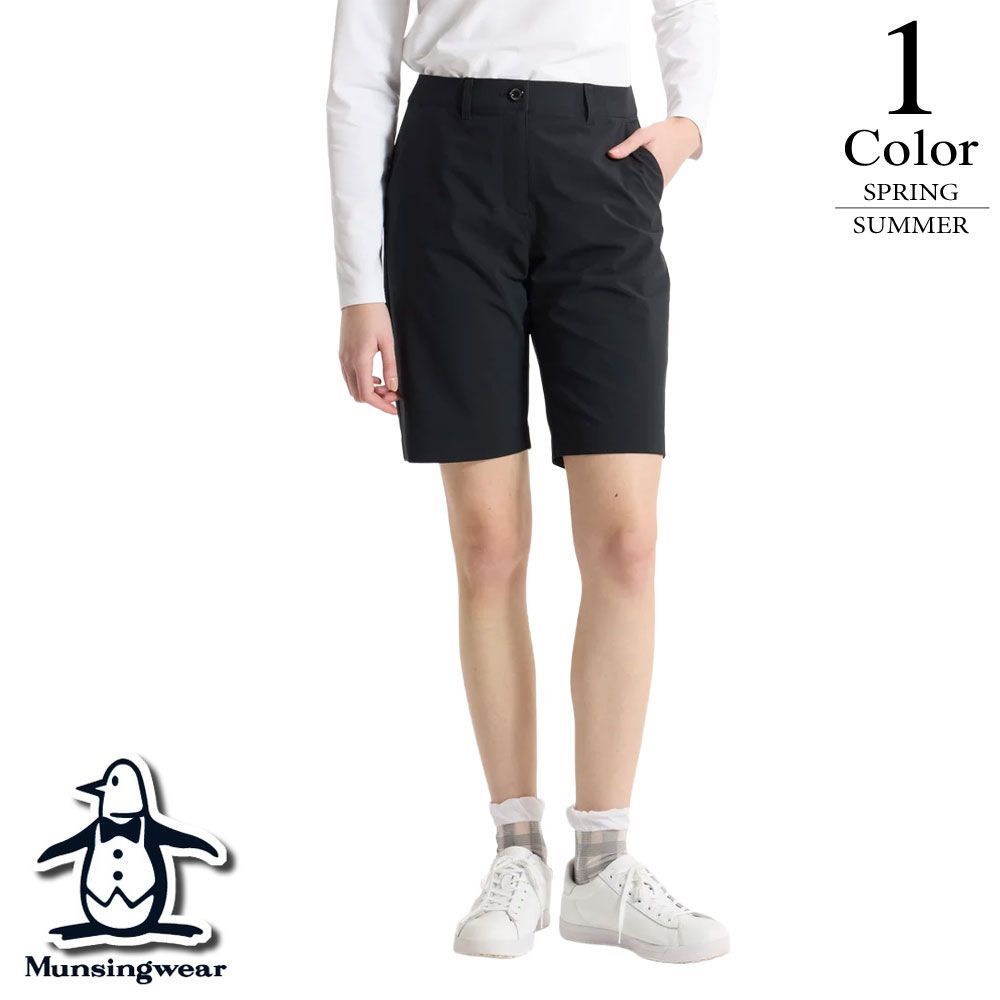 【セール/30％OFF】マンシングウェア ゴルフウェア 撥水ストレッチハーフパンツ mg6shp32l【9/11号：レディース】 マンシング マンシングウエア Munsingwear ゴルフウエア パンツ レディース【2026春夏】【メール便】