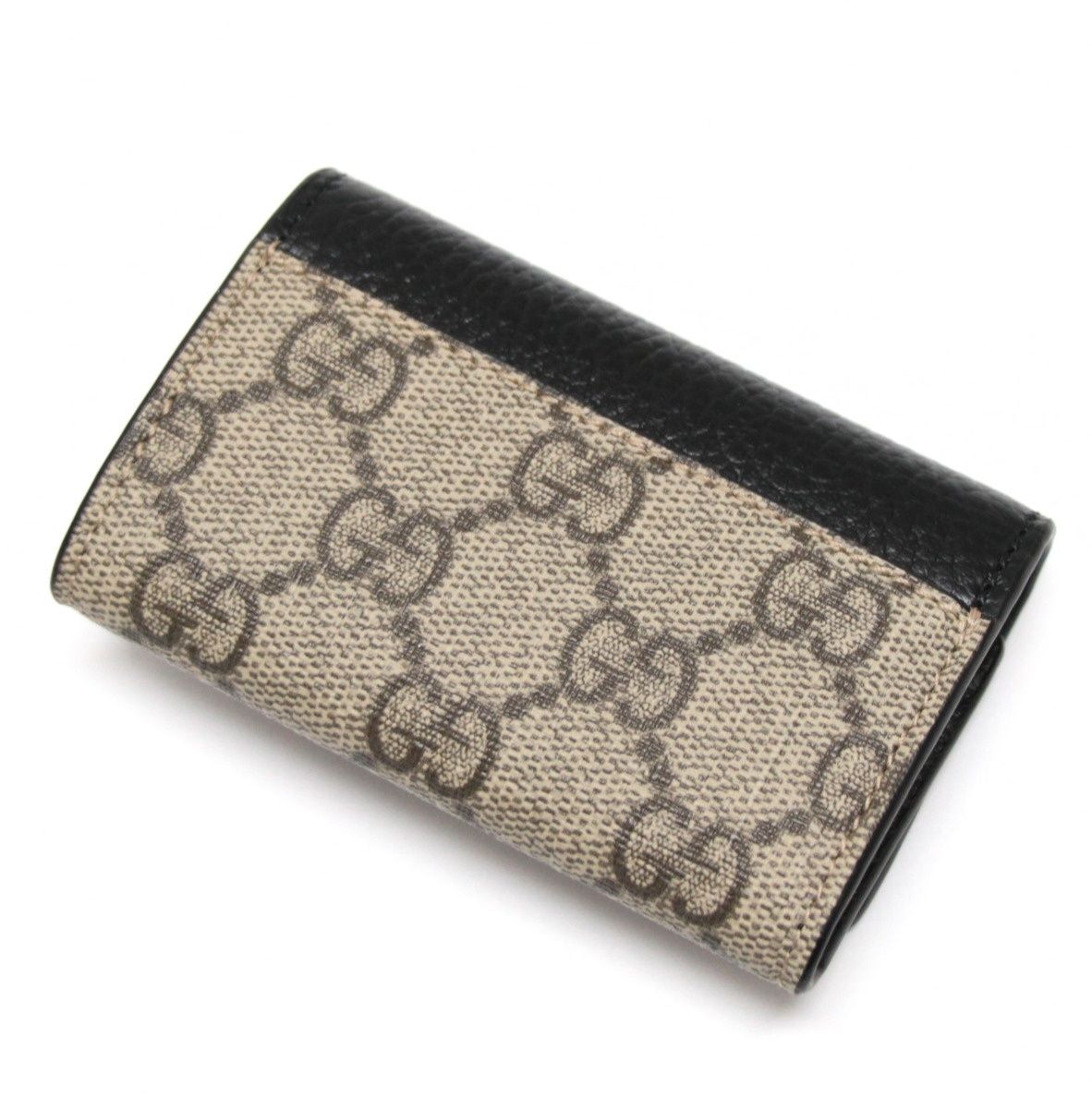 未使用 GUCCI グッチ キーケース GG柄 PVC×レザー 黒 【75558】 - メルカリ