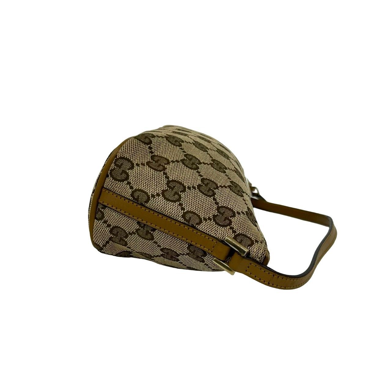 極 美品 希少品 GUCCI グッチ GG 柄 ロゴ プレート 金具 キャンバス