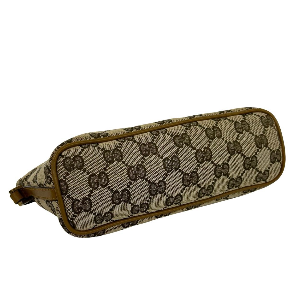 極 美品 希少品 GUCCI グッチ GG 柄 ロゴ プレート 金具 キャンバス