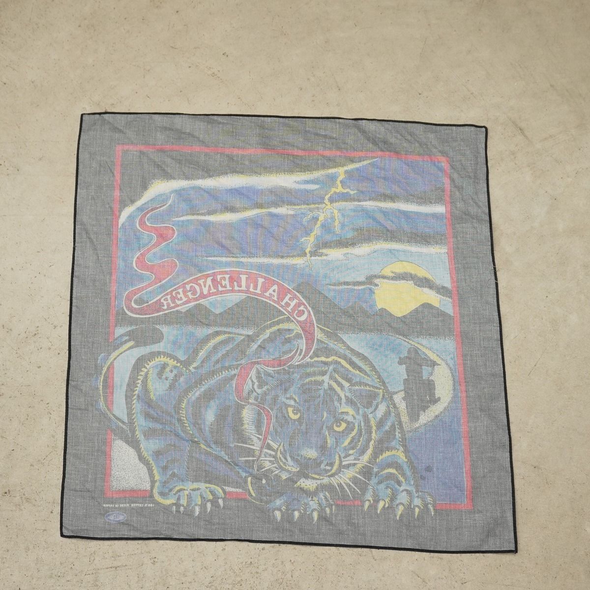 CHALLENGER チャレンジャー 23AW B.D SOUTH TIGER BANDANA BLACK CLG