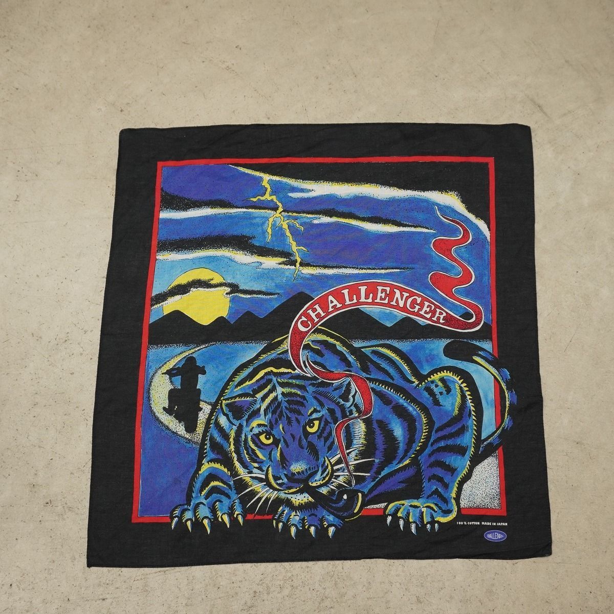 CHALLENGER チャレンジャー 23AW B.D SOUTH TIGER BANDANA BLACK CLG