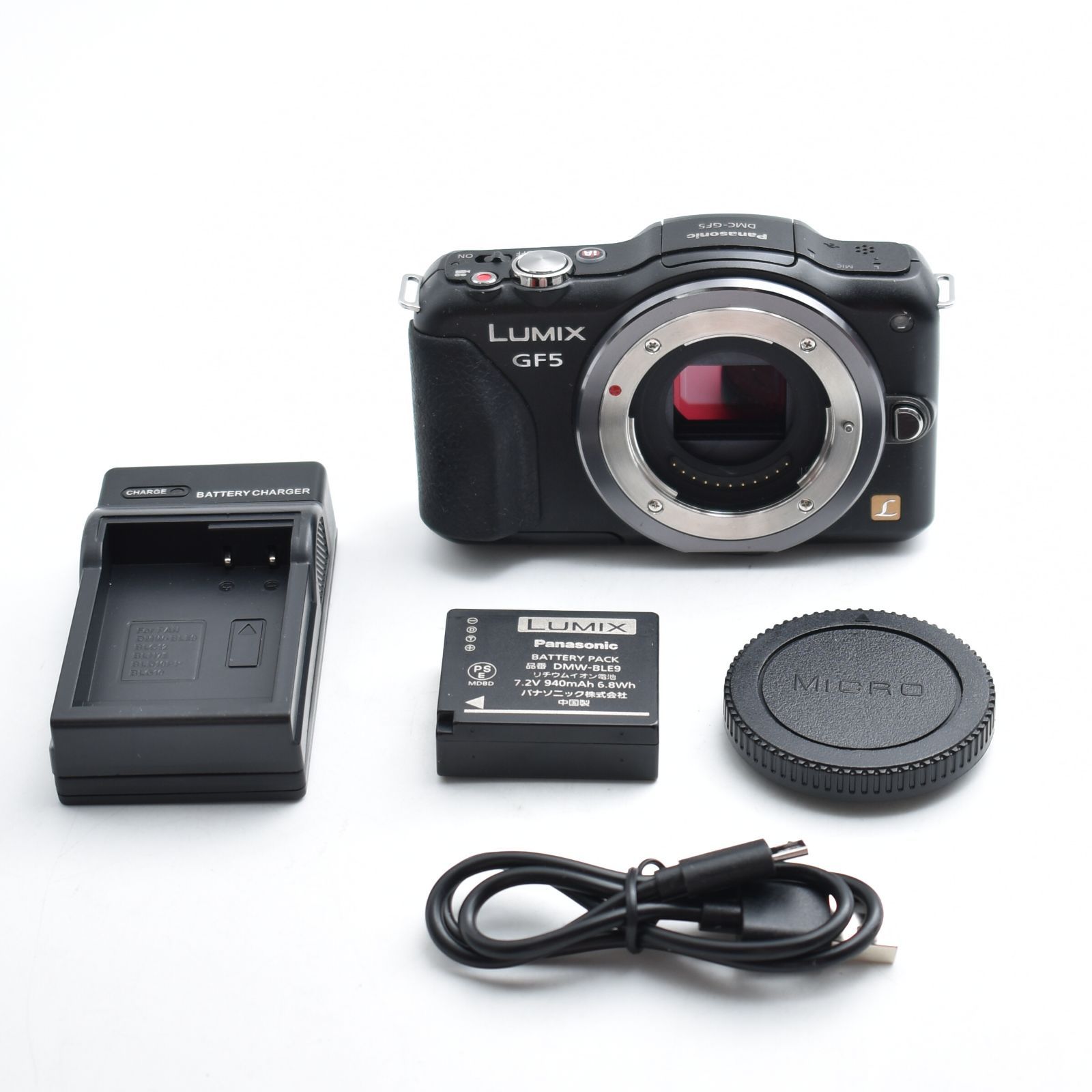 B#13041 Panasonic ミラーレス一眼カメラ ルミックス GF5 ボディ 1210万画素 エスプリブラック DMC-GF5-K