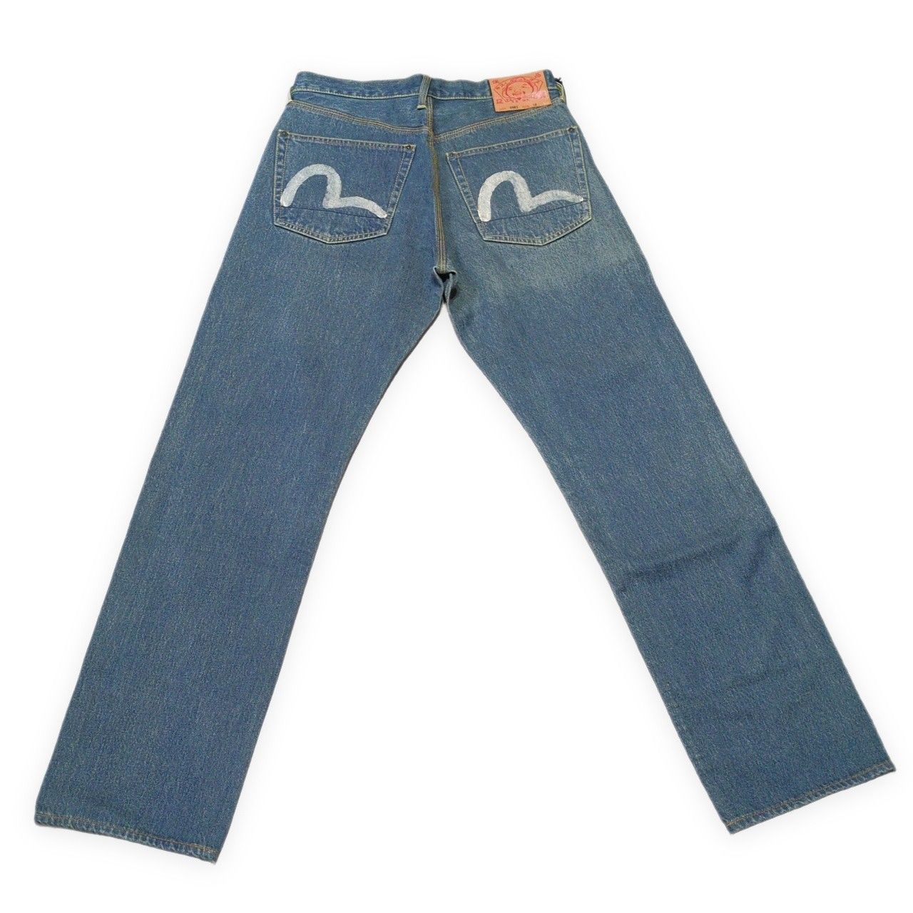 EVISU エヴィス Lot.0001 ダブルニーデニムパンツ ジーンズ ホワイト