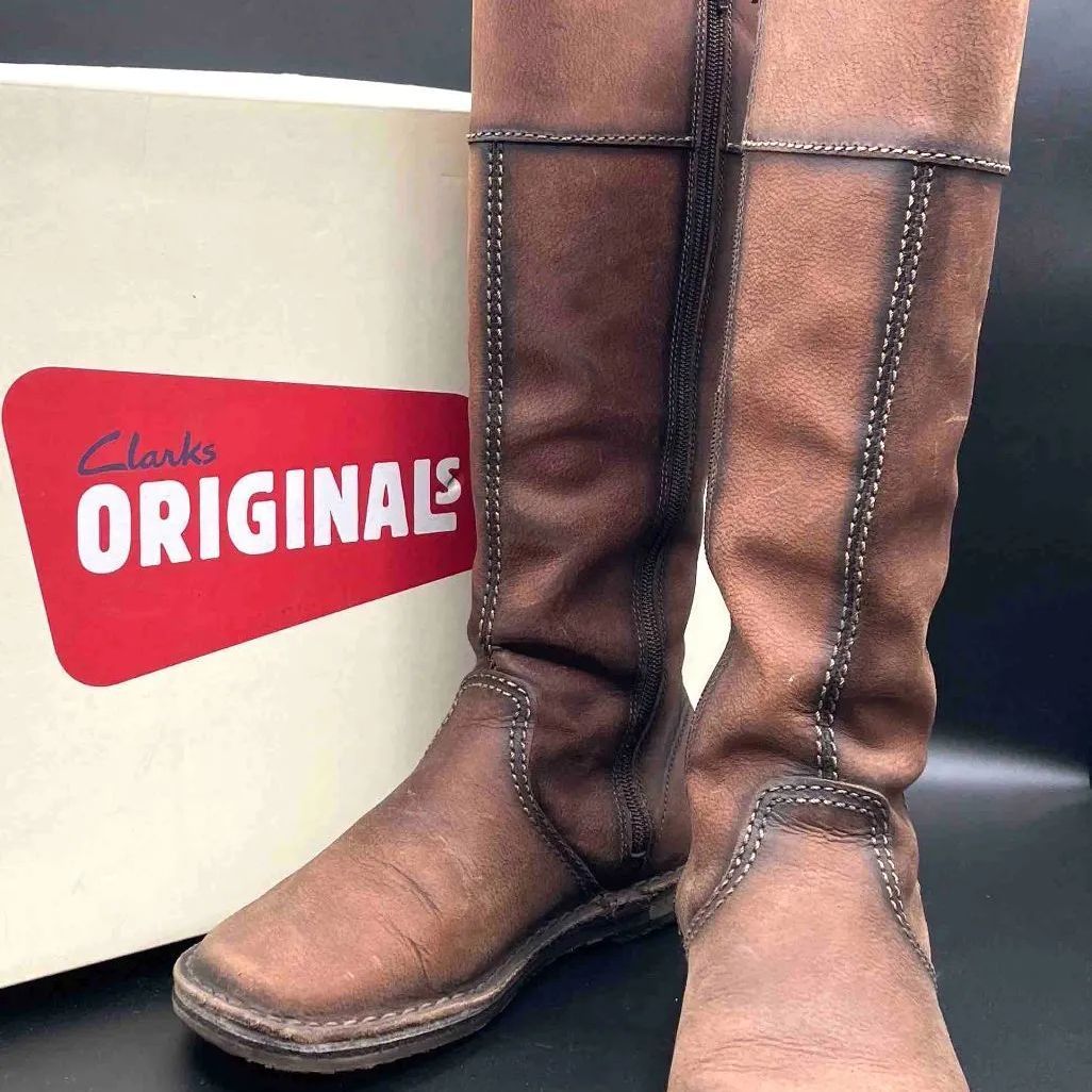 Clarks Originals BAKE BREAD 本革 ロングブーツ ブラウン UK5 EUR38