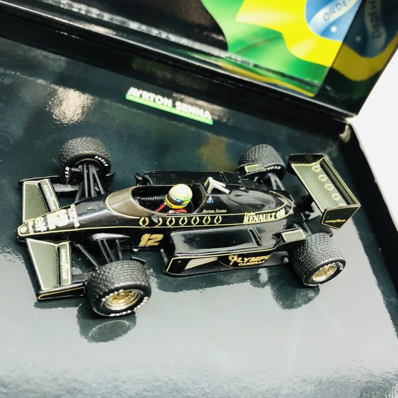 Lotus Renault 97T アイルトン・セナ 1/18 ミニチャンプス 中古】開封・箱イタミ)ミニチャンプス アイルトン・セナ LOTUS RENAULT