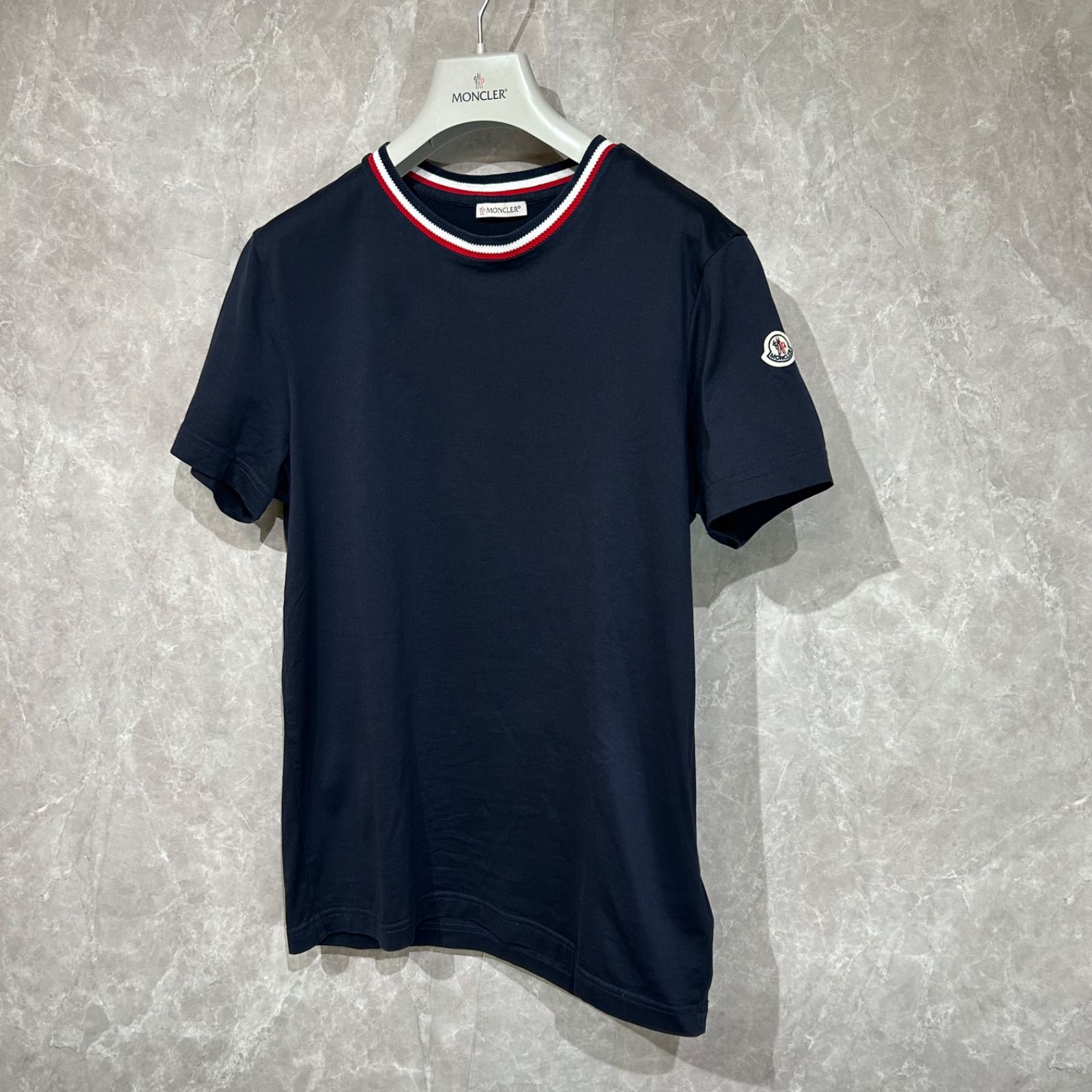 【極美品】 MONCLER モンクレール半袖TシャツネイビーS