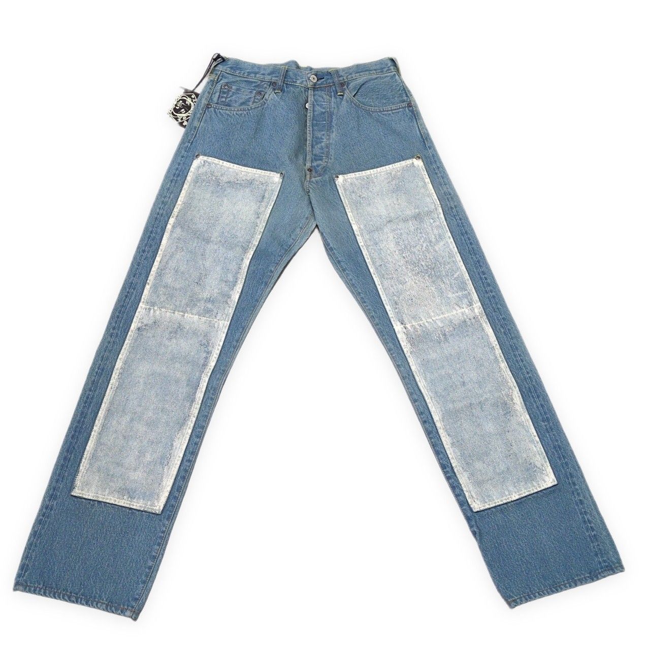 EVISU エヴィス Lot.0001 ダブルニーデニムパンツ ジーンズ ホワイト 