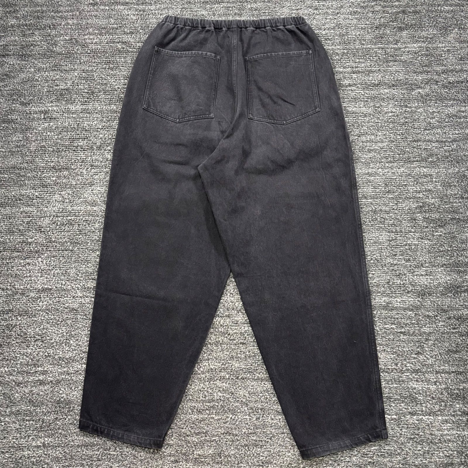 未使用同様 comoli 25ss ブラックドリルテーパードパンツ black 1
