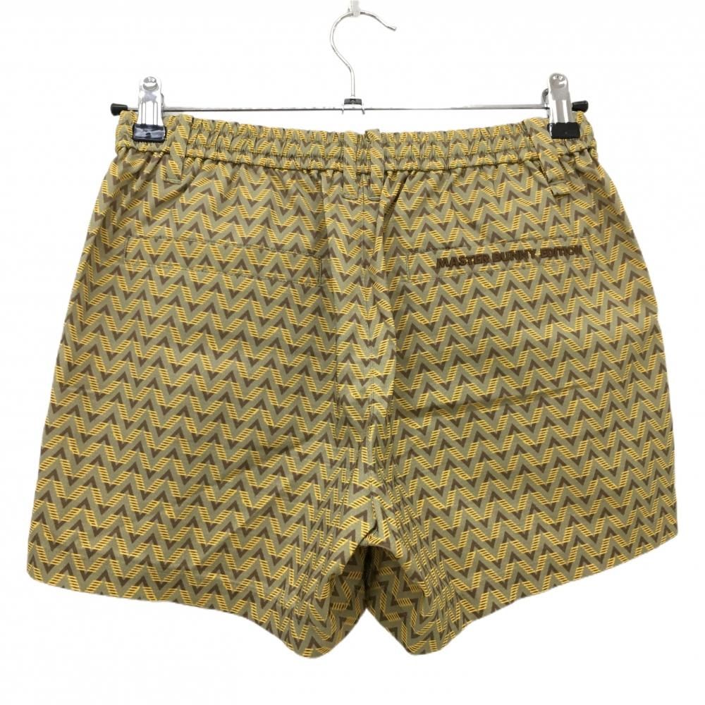 超美品】マスターバニー ショートパンツ イエロー系×ブラウン ギザギザ