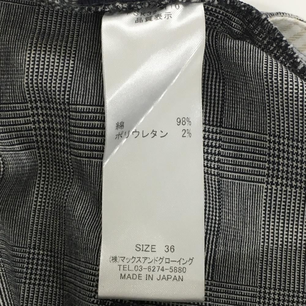超美品】ゾーイ スカート 白×ネイビー グレンチェック柄 フリル