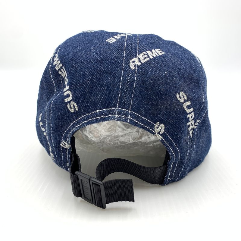 中古品】 Supreme シュプリーム 17SS DENIM LOGO CAMP CAP デニム ロゴ
