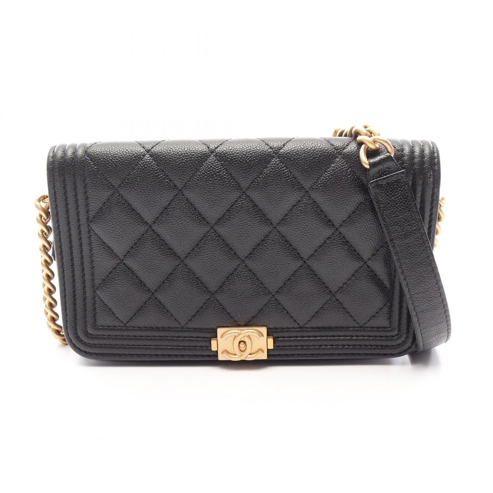 シャネル CHANEL ショルダーバッグ ボーイシャネル フォンケース AP3013 ブラック キャビアスキン(グレインドカーフ) ボーイシャネル フォンケース チェーンウォレット