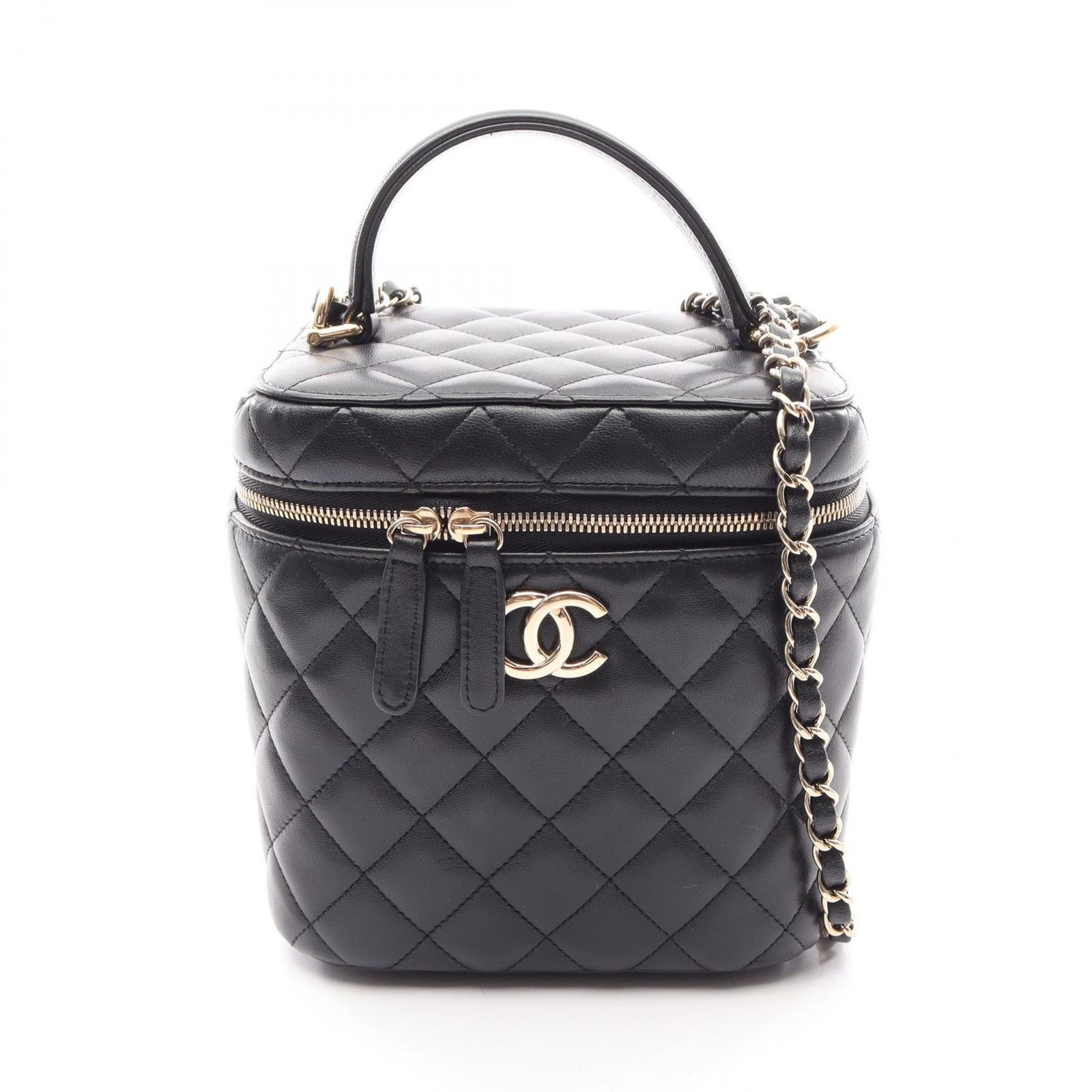 シャネル CHANEL ショルダーバッグ マトラッセ バニティバッグ 2WAY AS2362 ブラック ラムスキン(羊革) マトラッセ バニティ 2wayチェーンショルダー レディース