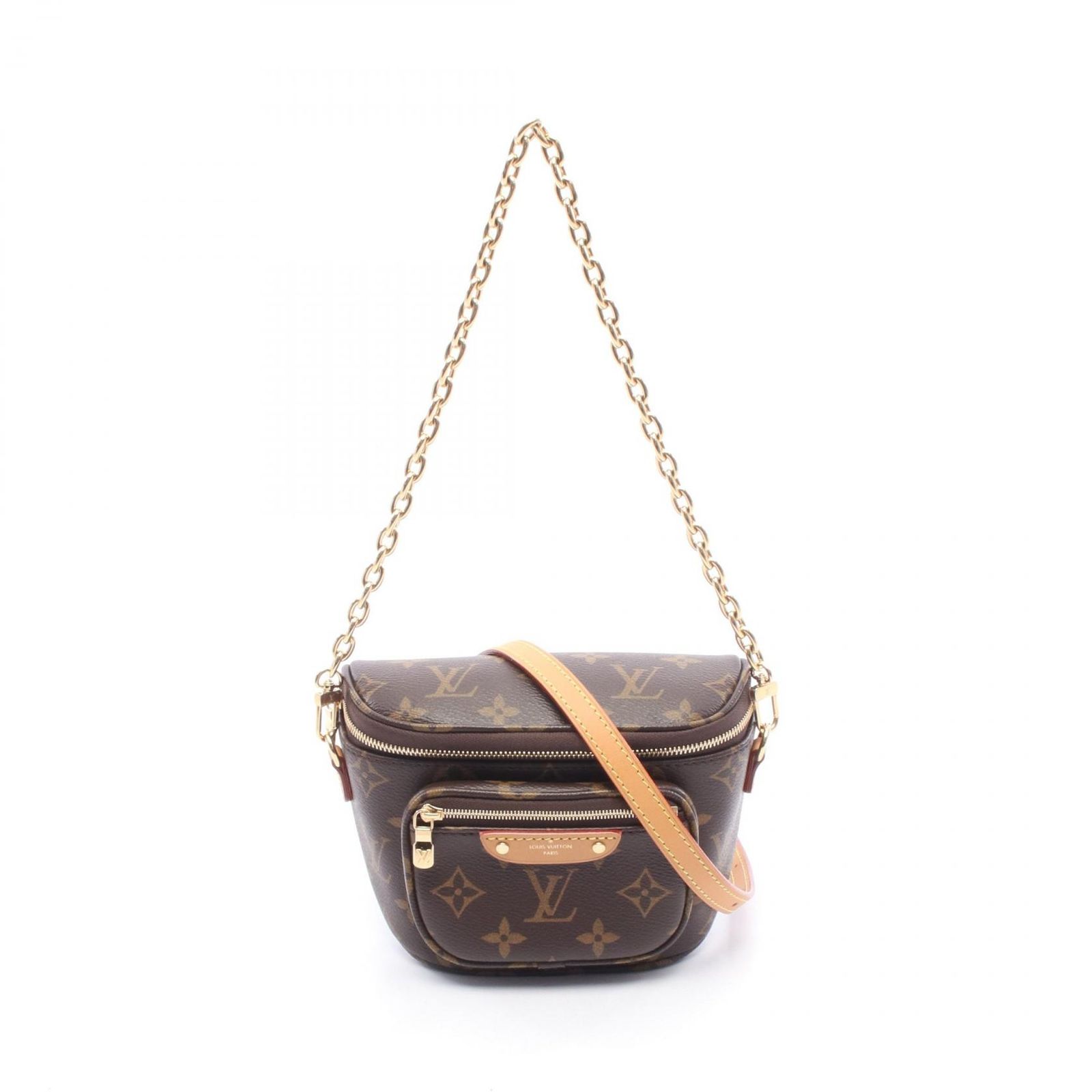 ルイ・ヴィトン LOUIS VUITTON ハンドバッグ ミニ バムバッグ モノグラム M82335 PVCコーティングキャンバス レザー ミニ・バムバッグ レディース Used A