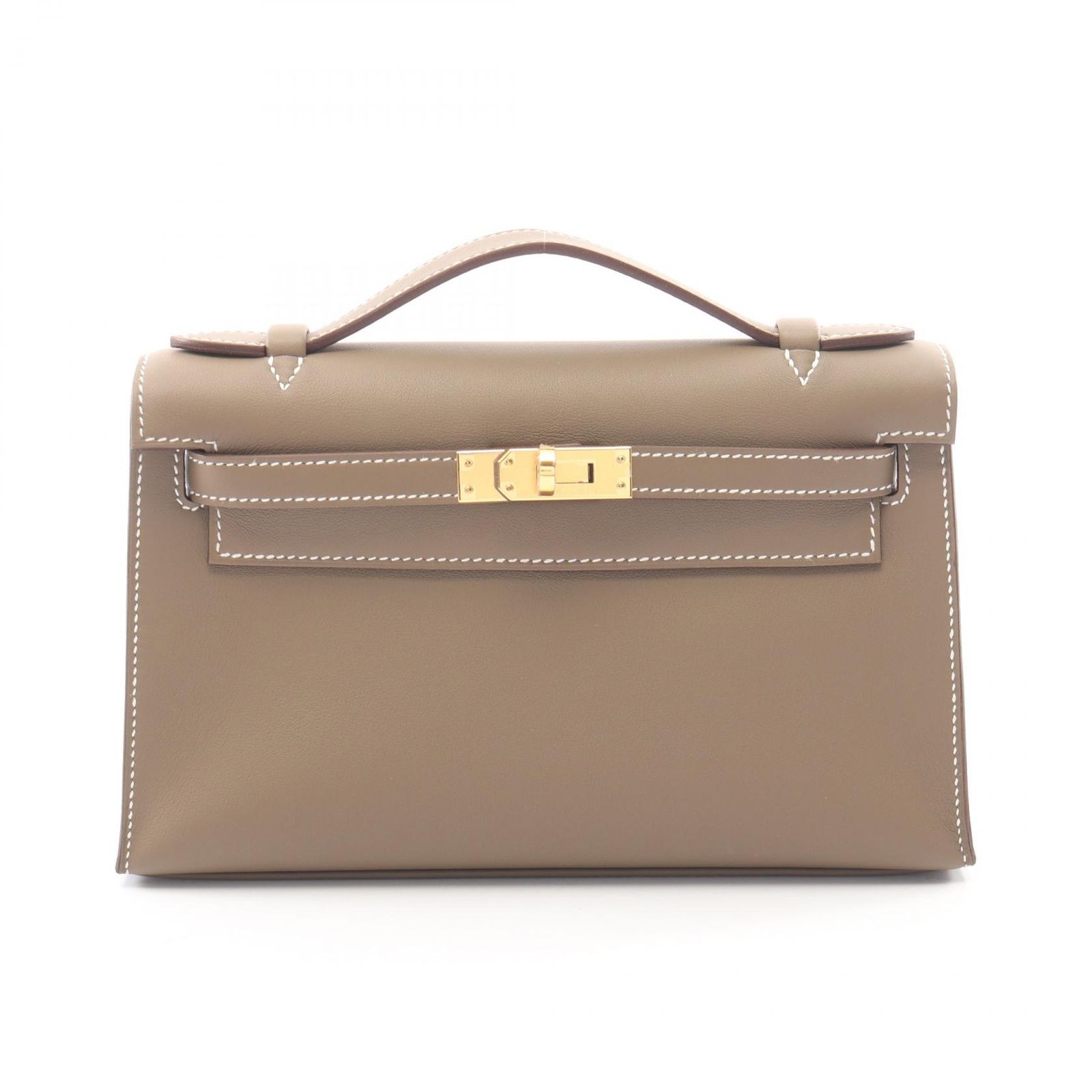 エルメス HERMES ハンドバッグ ポシェットケリー ミニ エトゥープ エトゥープ その他 ポシェットケリー ミニ エトゥープ レディース 未使用