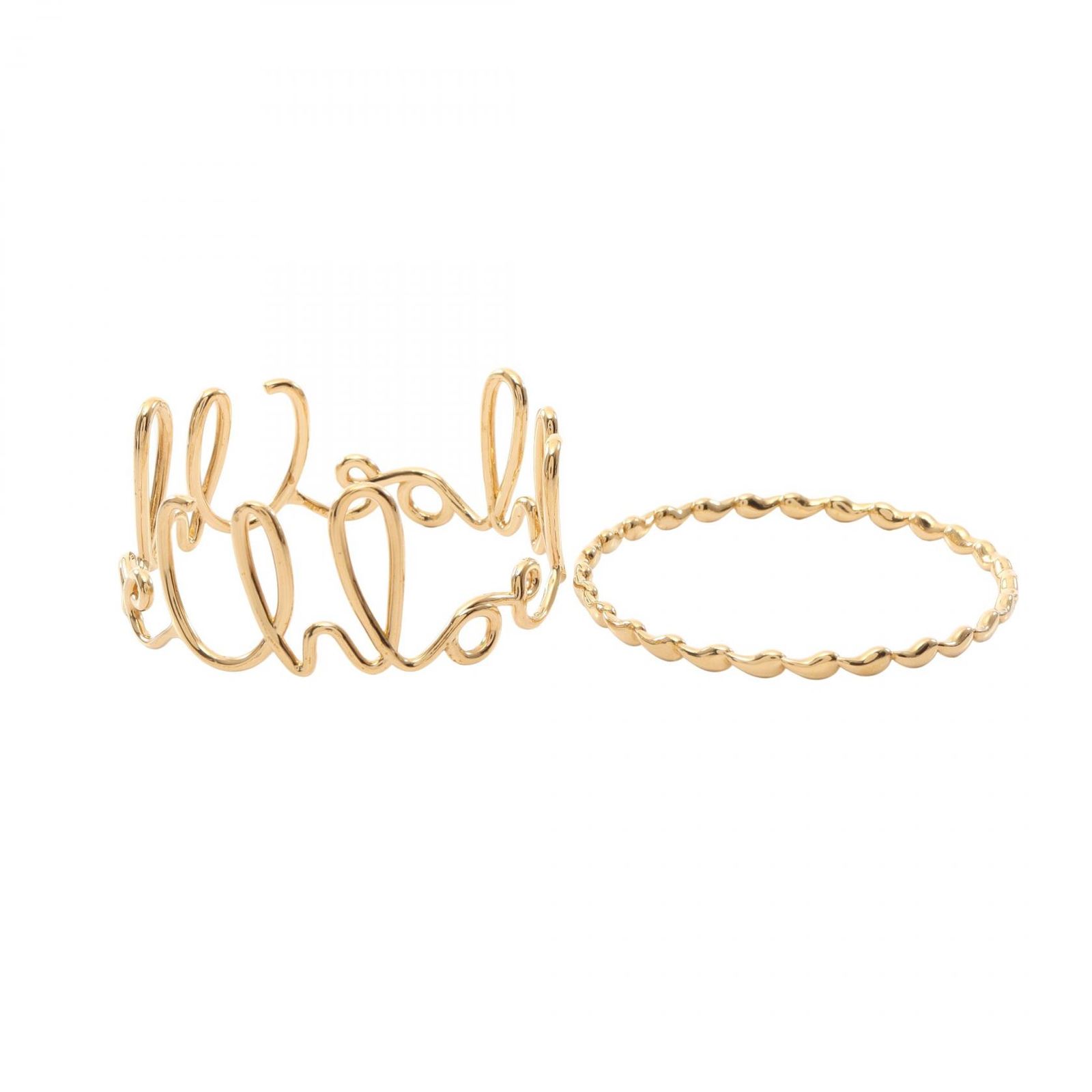 クロエ Chloe バングル Iconic 2点セット GP（ゴールドメッキ） ブレスレット レディース Used A