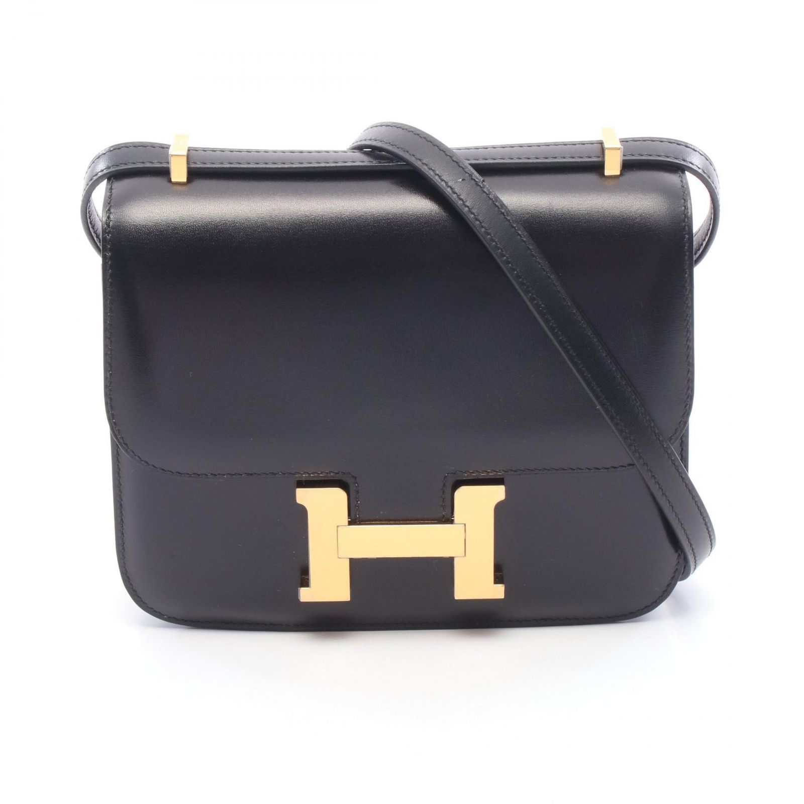 エルメス HERMES ショルダーバッグ コンスタンス3 ミニ ブラック カーフ（牛革） コンスタンス3ミニ ブラック レディース Used A
