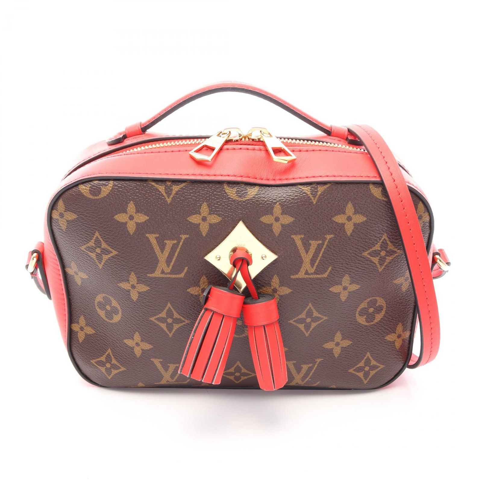 ルイ・ヴィトン LOUIS VUITTON ショルダーバッグ サントンジュ モノグラム コクリコ 2WAY M43556 コクリコ PVCコーティングキャンバス レザー サントンジュ レディース