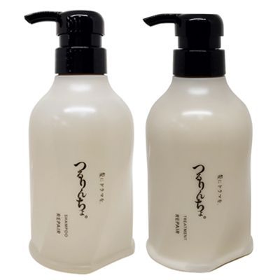 ● セット販売 髪にドラマを つるりんちょ シャンプー REPAIR 400ml + トリートメント REPAIR 380g サロン専売 美容室専売 縮毛矯正 ボトル 髪ドラ リニューアル