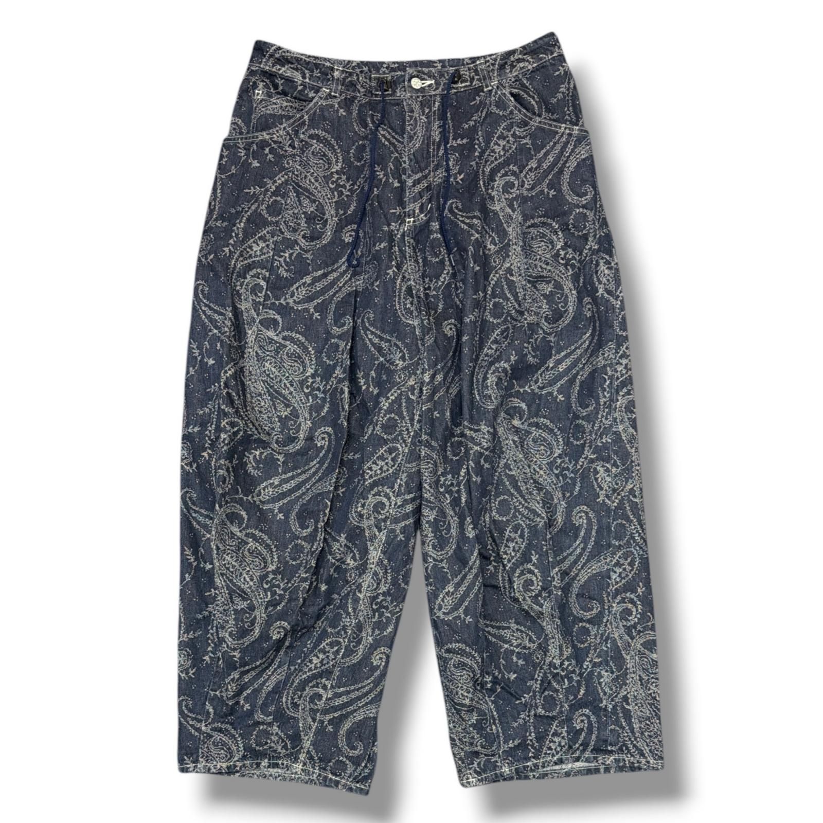 参考上代35200円 Needles H.D. Pant - 10oz Denim / Paisley Jq