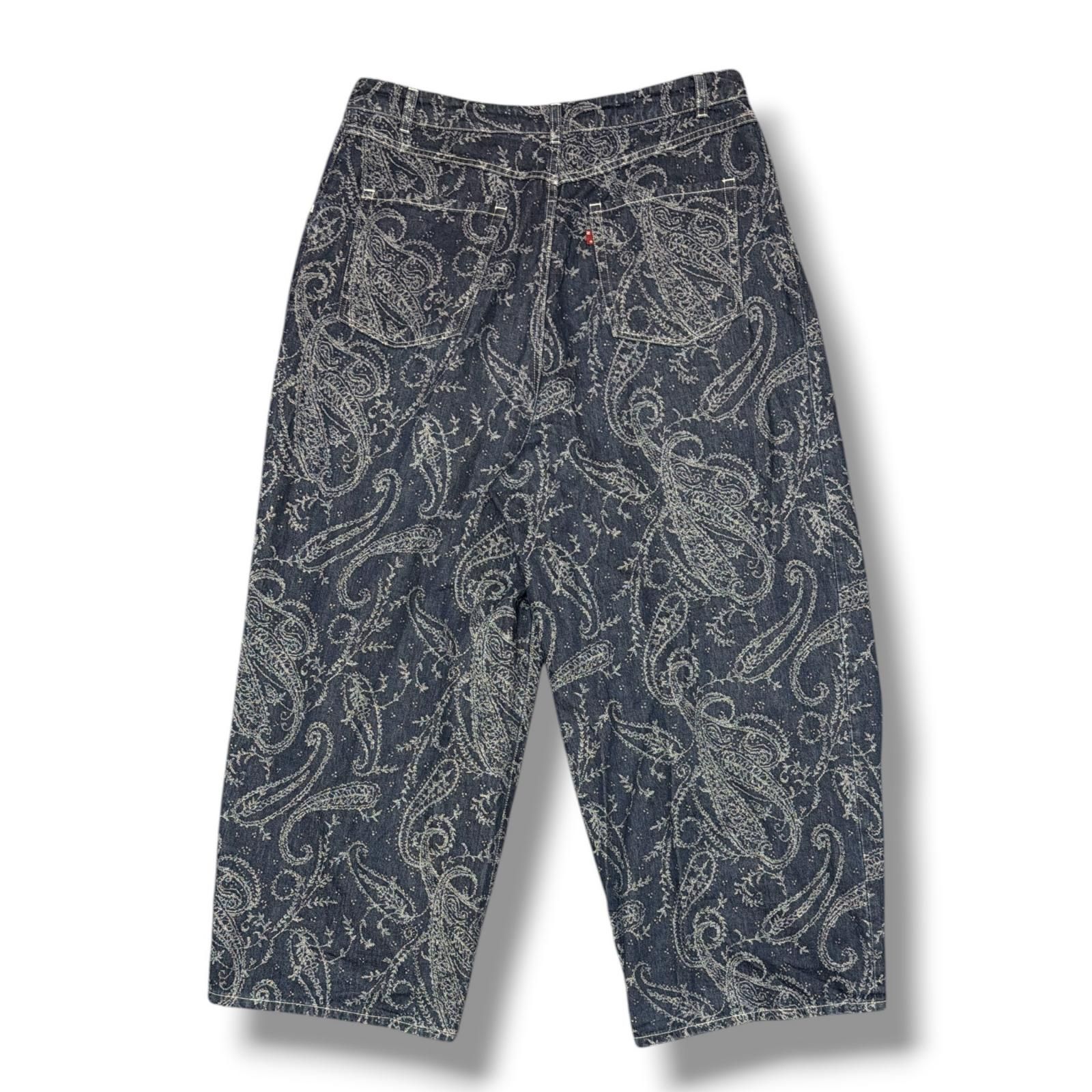 参考上代35200円 Needles H.D. Pant - 10oz Denim / Paisley Jq
