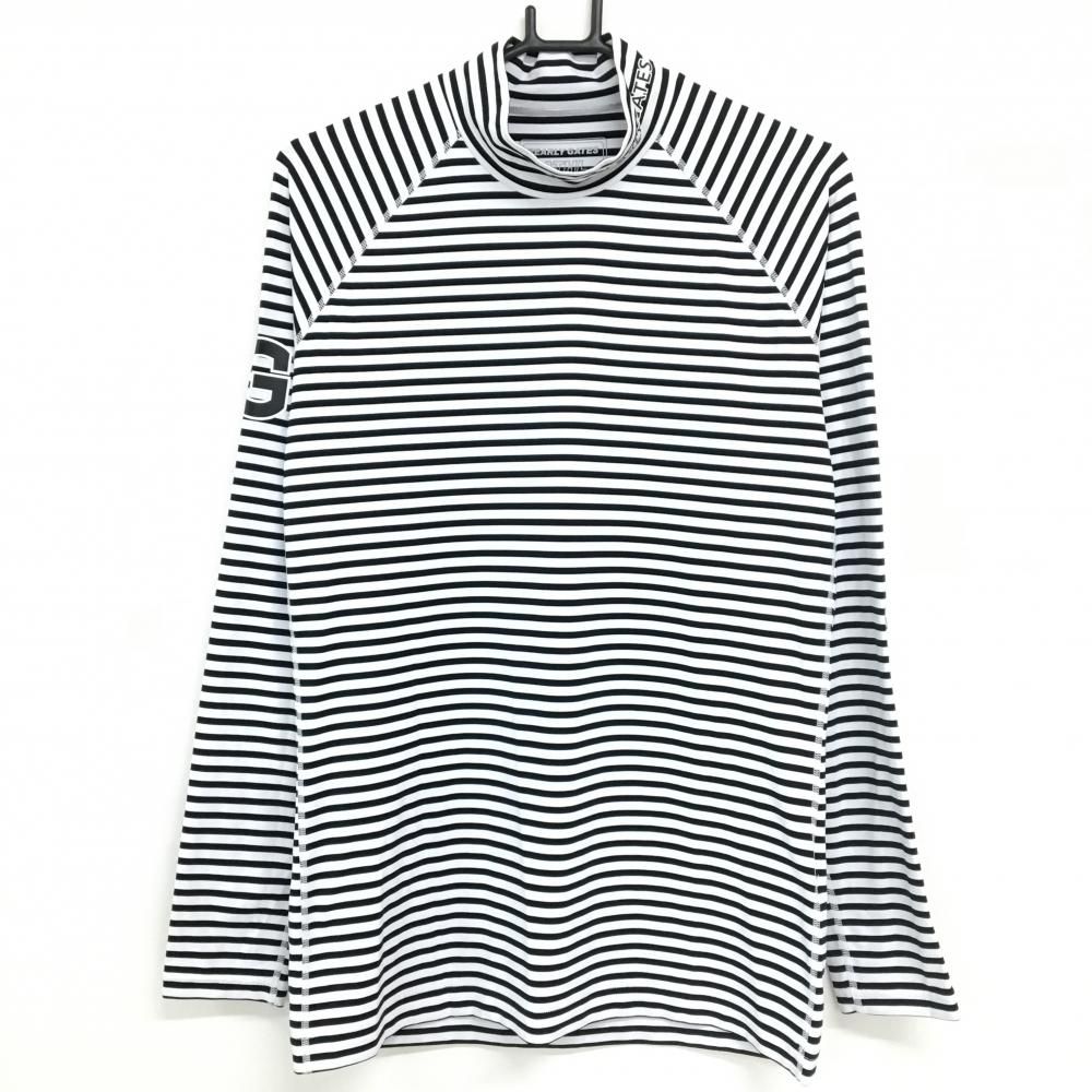 超美品】パーリーゲイツ ハイネックインナーシャツ 白×ダークネイビー