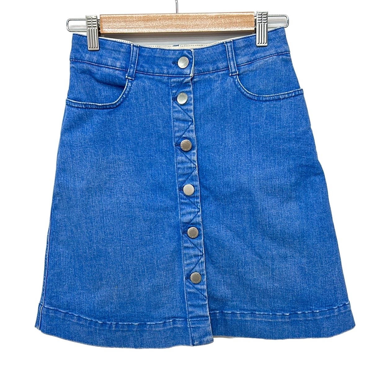 stellamccartney(ステラマッカートニー) 巻きスカート サイズ25 XS レディース美品 - ブルー ひざ丈/デニム
