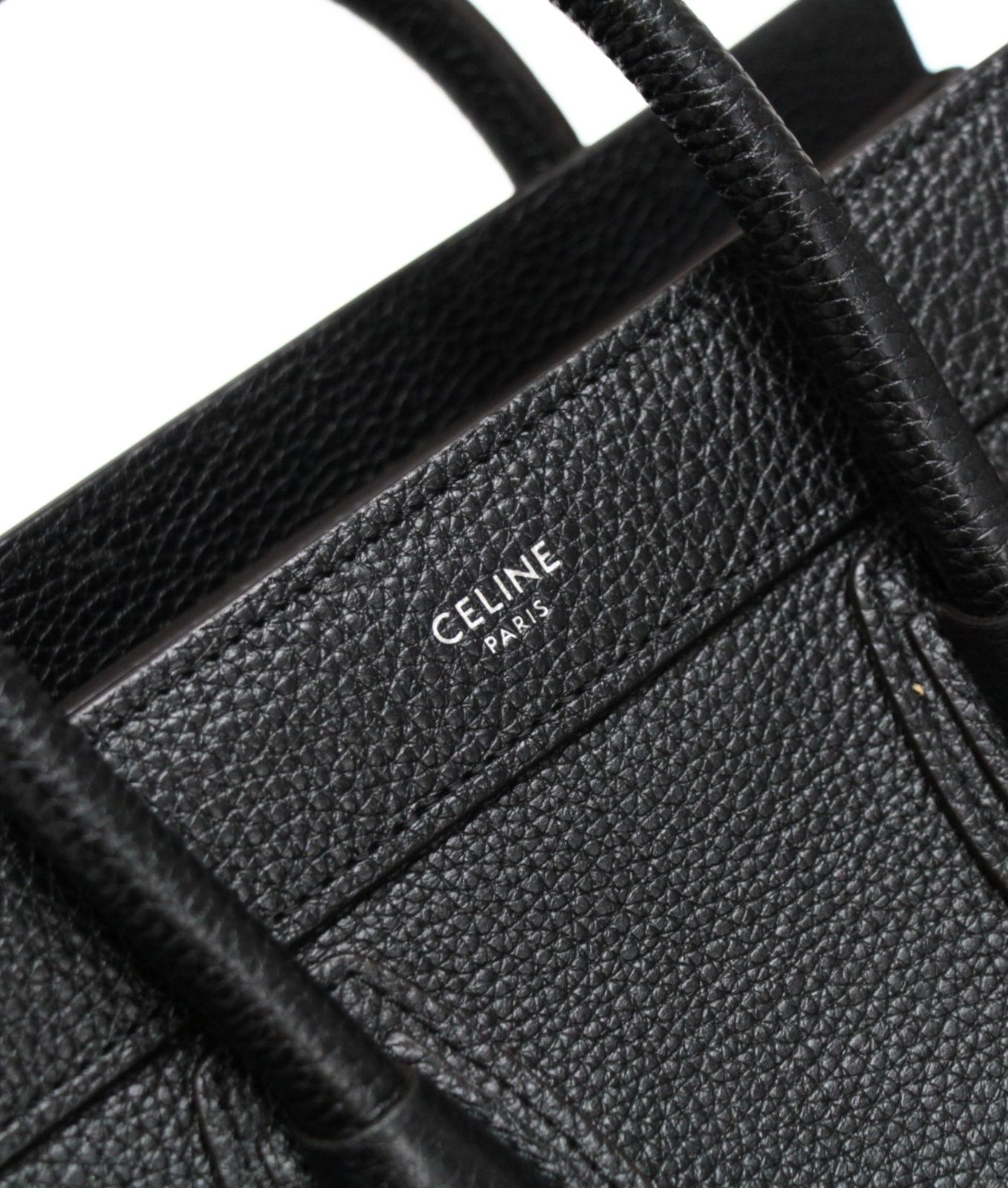 セリーヌ CELINE ラゲージ ナノショッパー 2WAYバッグ レザー 黒