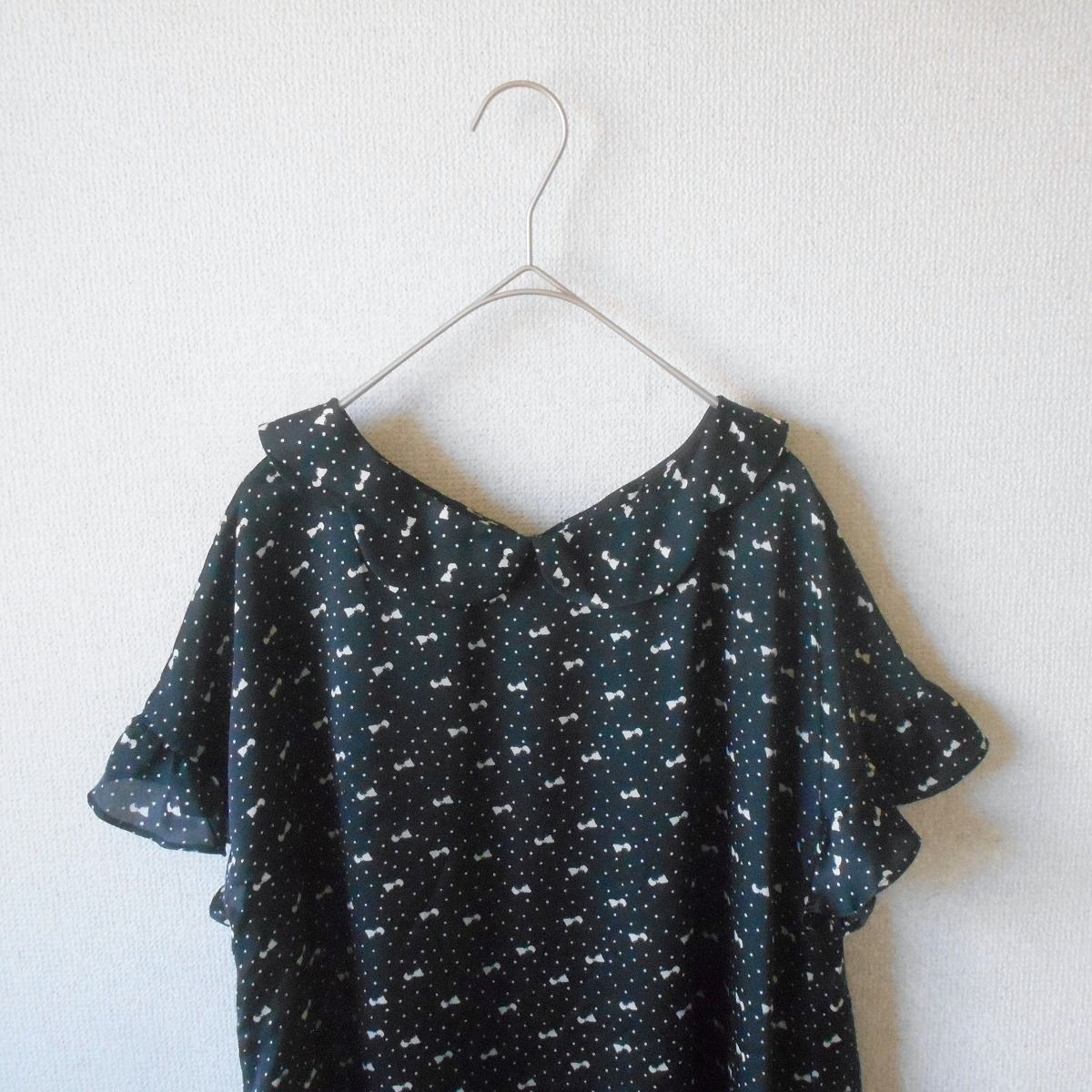 franche lippee - フランシュリッペ Msizeグレースチュニック franche lippee black フランシュリッペ チュニック ブラウス M