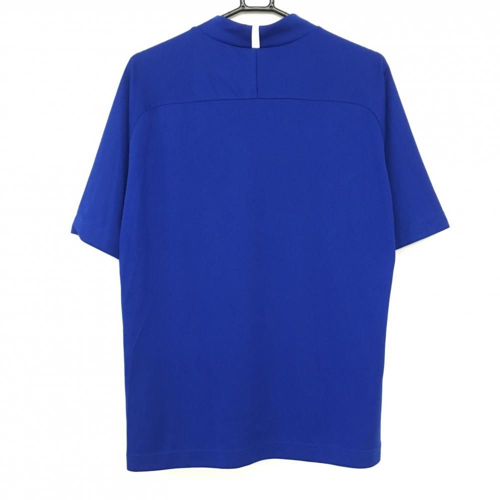 【超美品】ニューバランスゴルフ 半袖ハイネックシャツ ブルー×白 メンズ 4(M) ゴルフウェア 2025年モデル New Balance 超美品】ニューバランスゴルフ 半袖ハイネックシャツ ブルー×白 メンズ