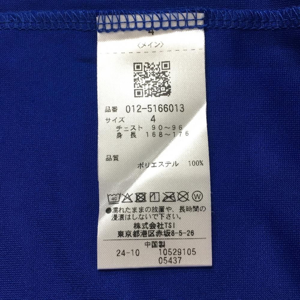超美品】ニューバランスゴルフ 半袖ハイネックシャツ ブルー×白 メンズ