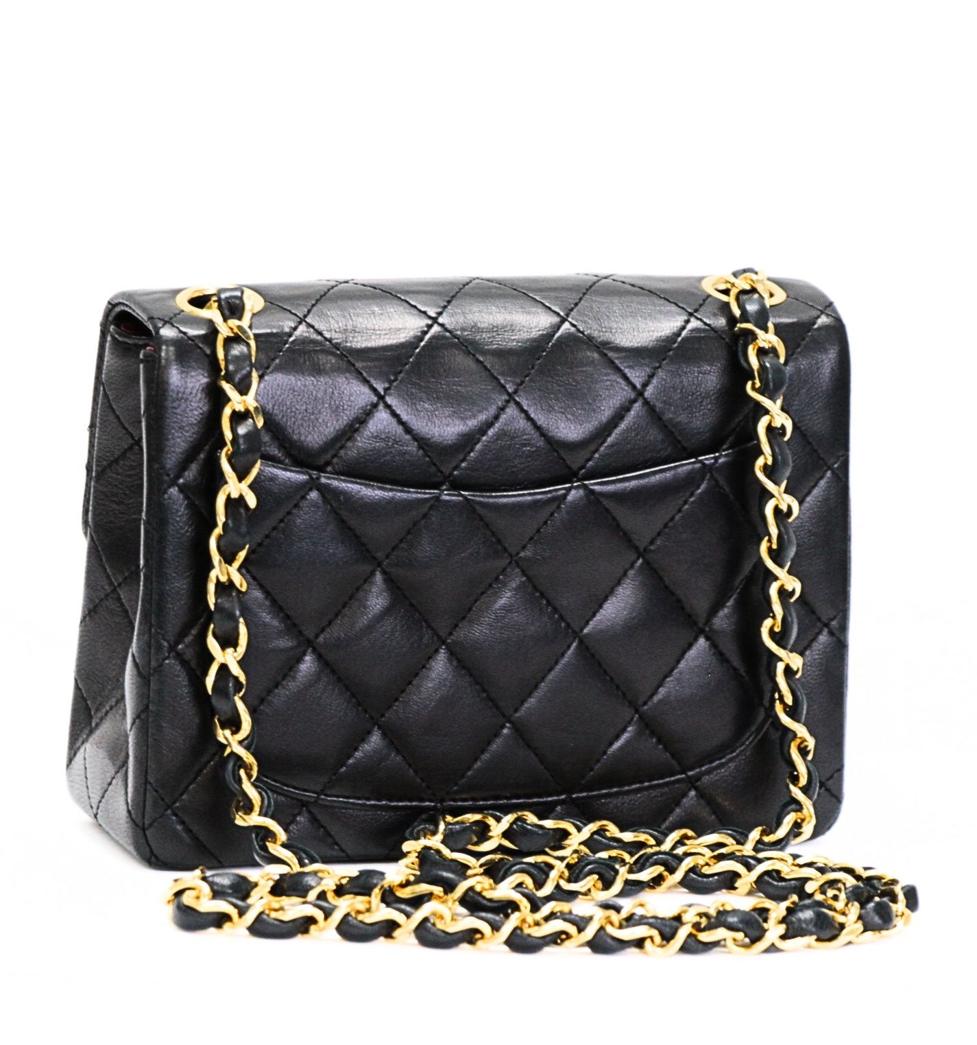 CHANEL シャネル ミニマトラッセ17 チェーンショルダーバッグ ラム 黒