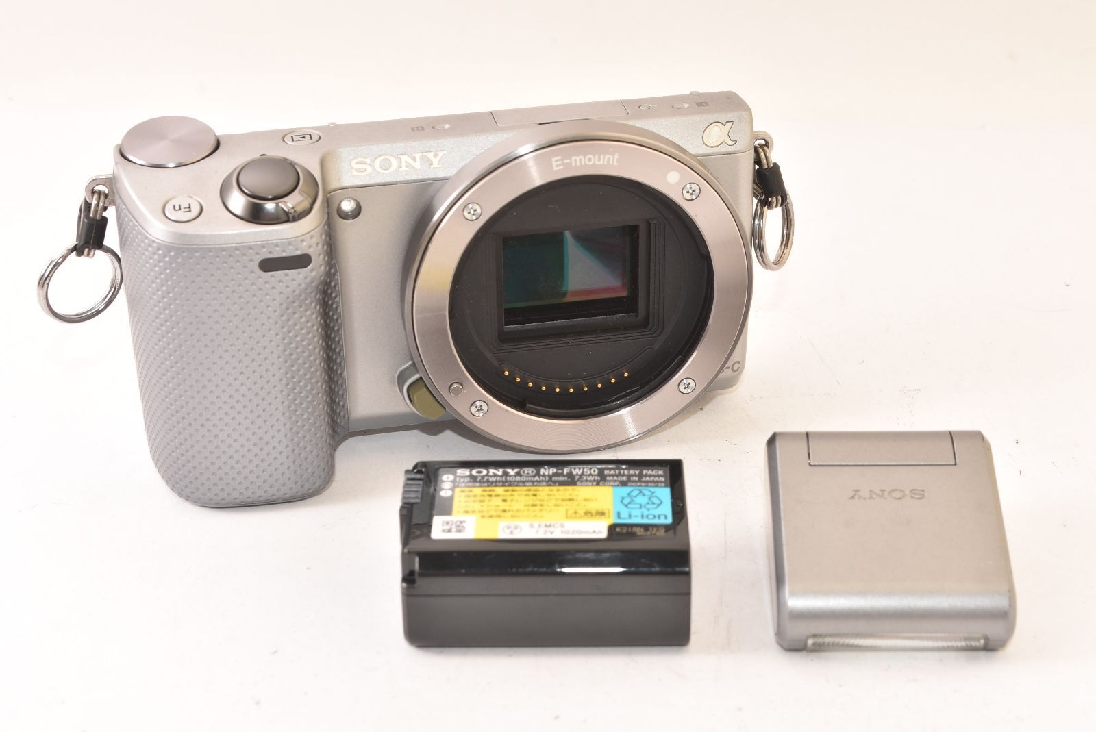 SONY ソニー NEX-5R ボディ シルバー フラッシュ付き ミラーレス一眼