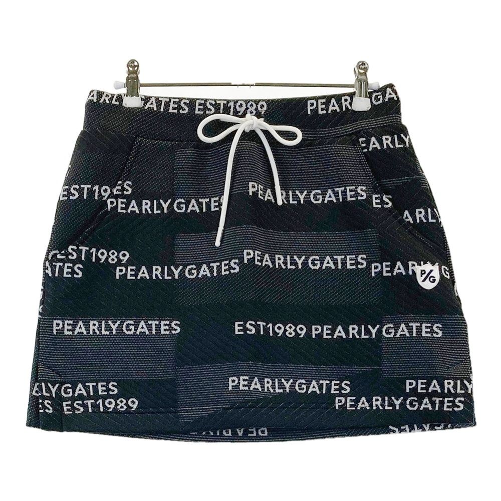 サイズ：1 PEARLY GATES パーリーゲイツ ; スカート ロゴ総柄 ブラック系 [240101739065] ゴルフウェア レディース ストスト