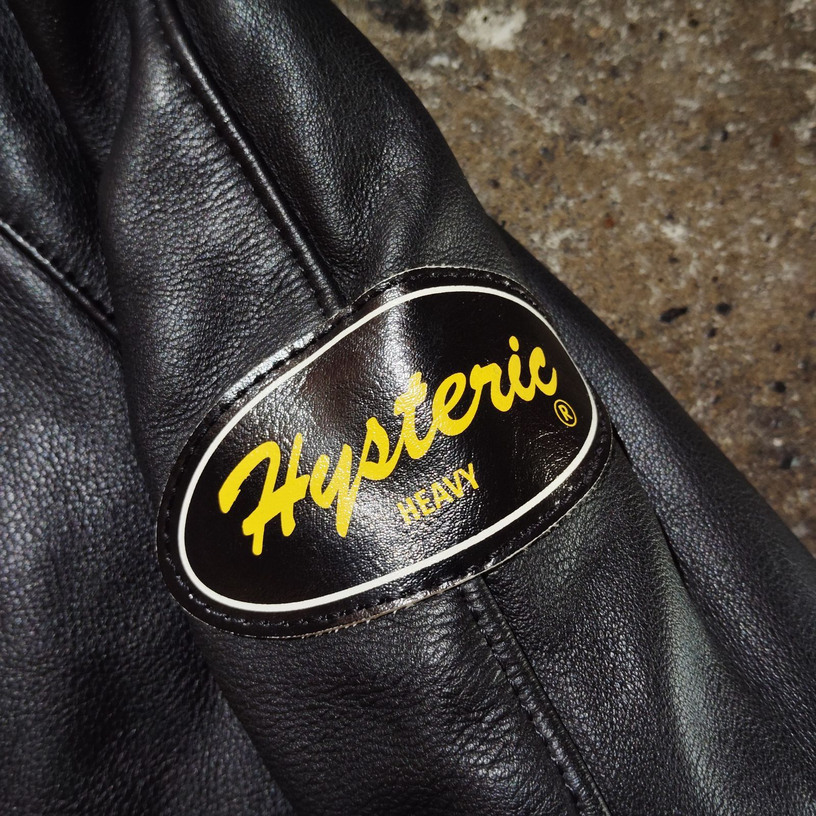 HYSTERIC GLAMOUR 90s レザーバーシティジャケット ヒステリック