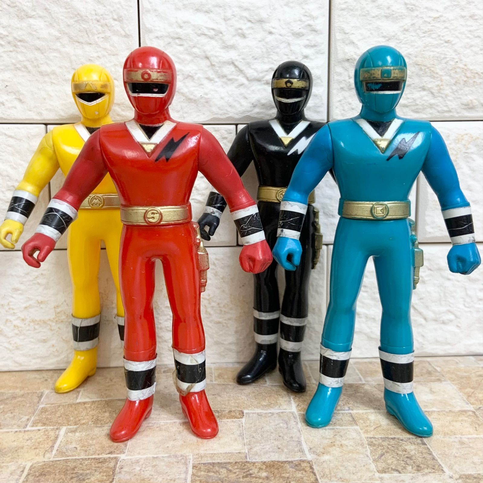忍者戦隊カクレンジャー】ソフビ セット ニンジャレッド ニンジャ