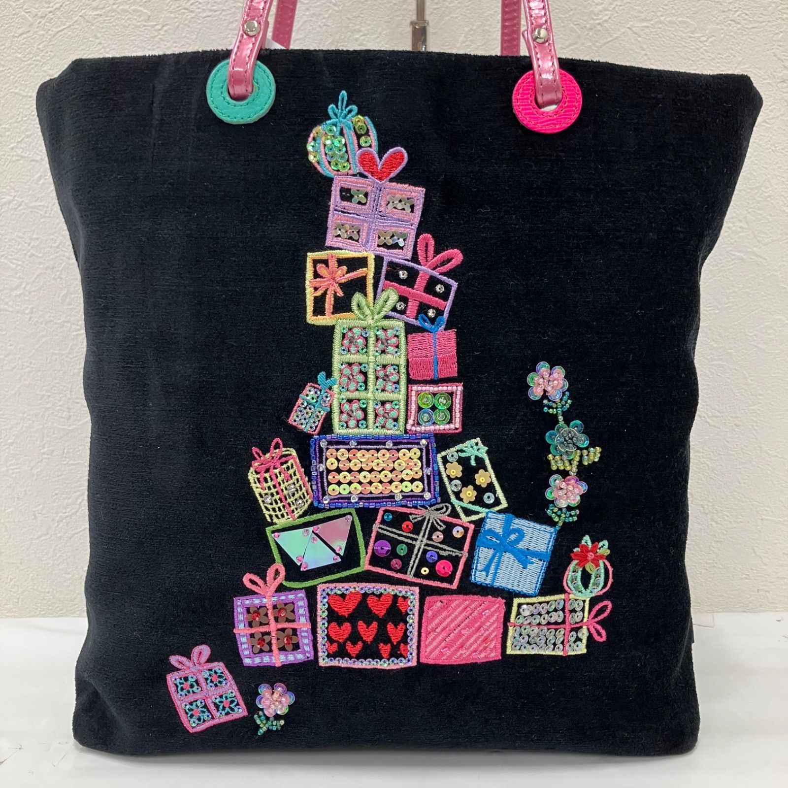 希少 シンクビー 凱旋門 ビーズ 刺繍 トートバッグ ゴブラン織 6444 