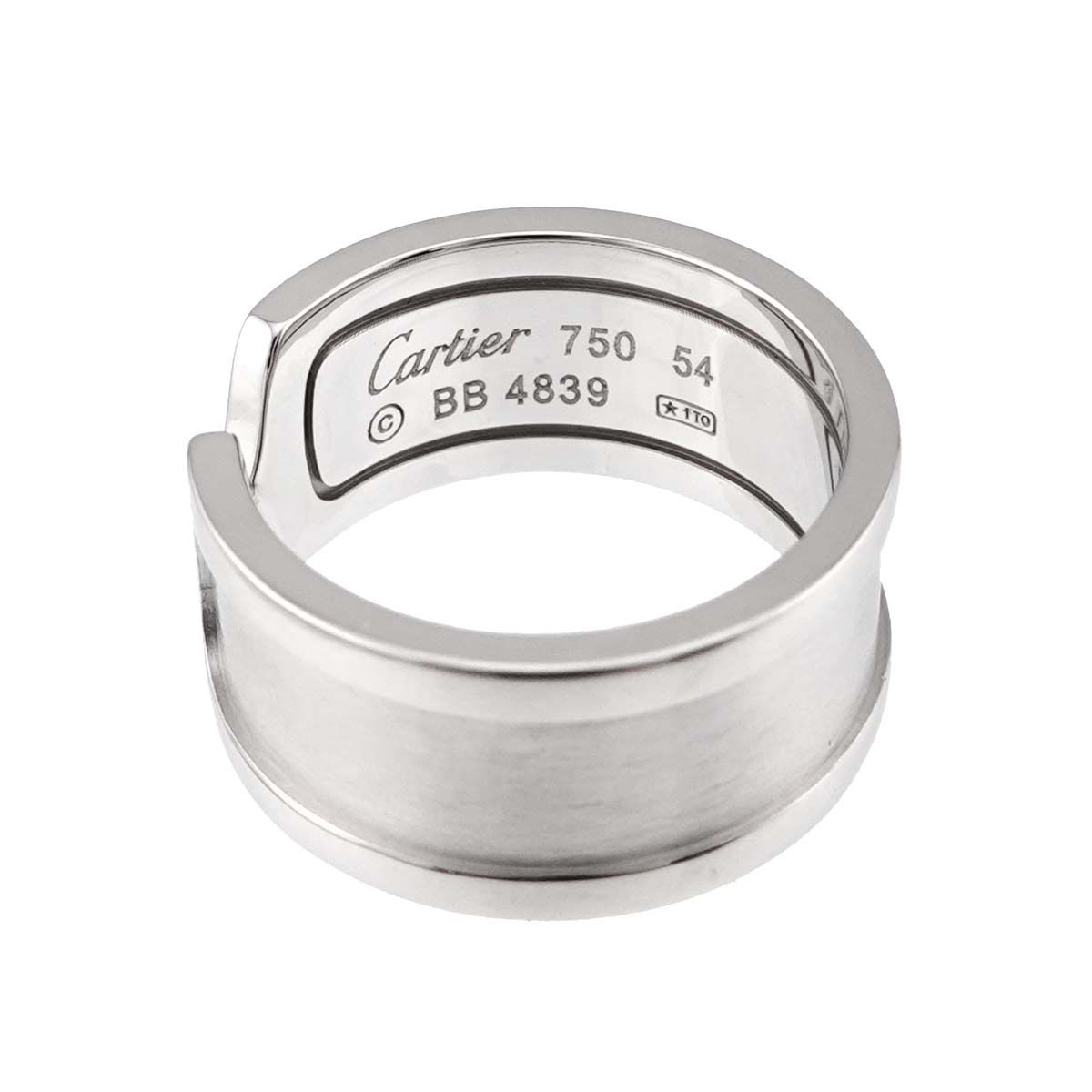 カルティエ Cartier C2 #54 リング K18 WG ホワイトゴールド 750 指輪