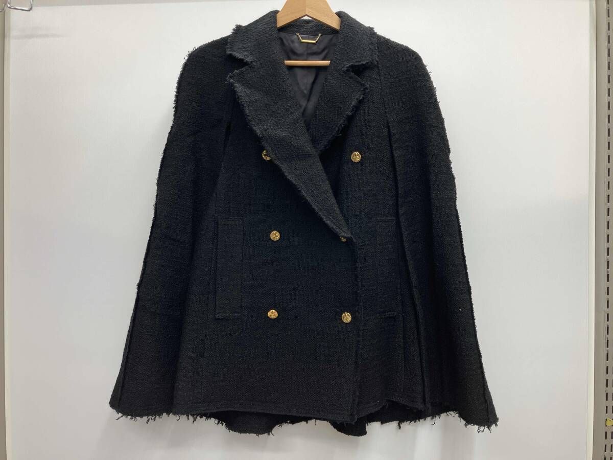 Plage プラージュ ツィードケープジャケット 22-010-922-4000-3-0 サイズ36 ブラック 黒 秋冬 12,960円