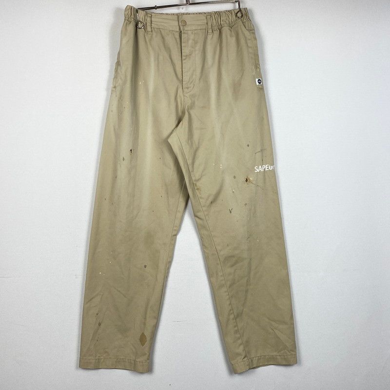 SAPEur スケートパンツ チノパン ベージュ XL 現状渡し品】 SAPEUR サプール DAMAGE PROCESSING CHINO PANTS