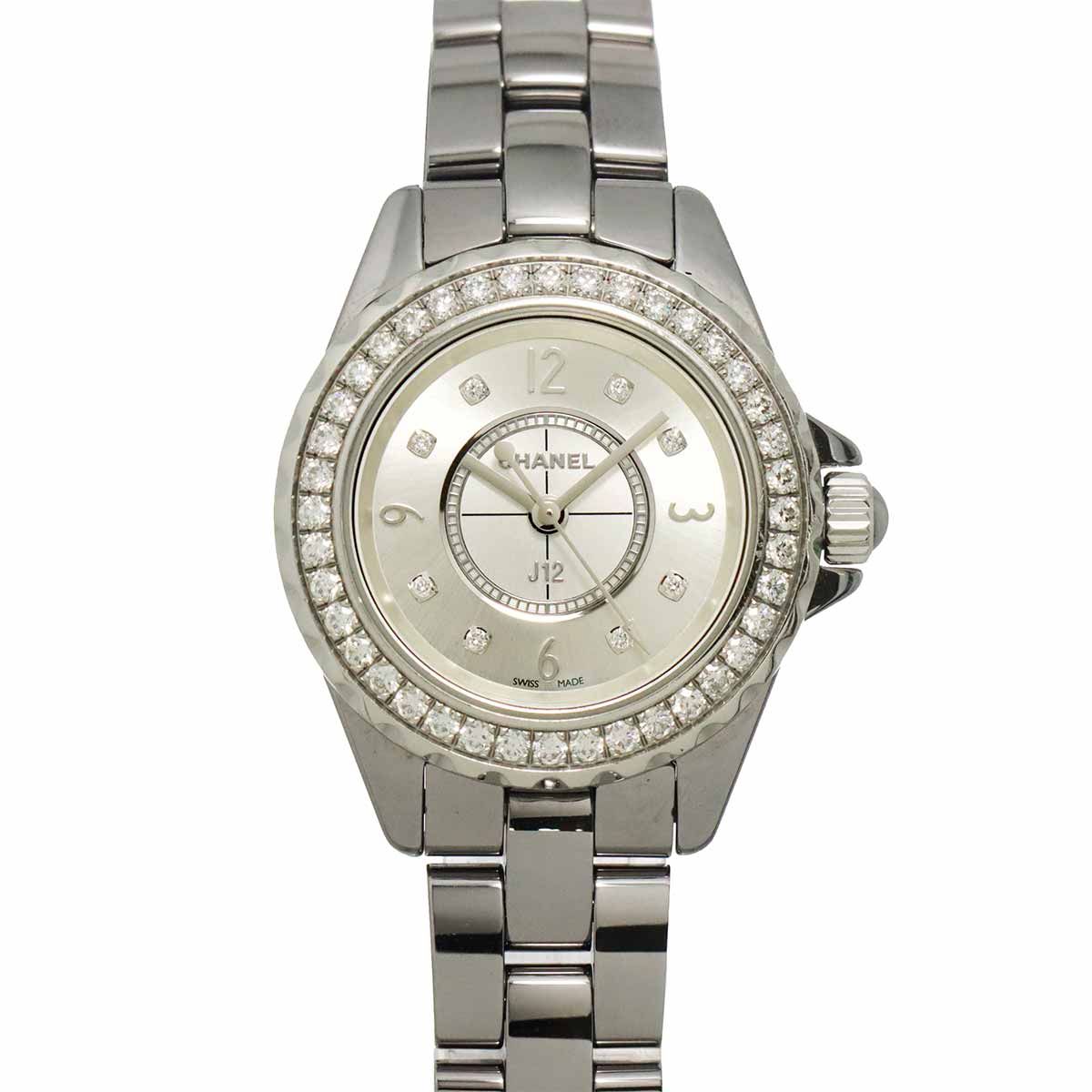 シャネル CHANEL J12 クロマティック H3402 ベゼルダイヤ レディース