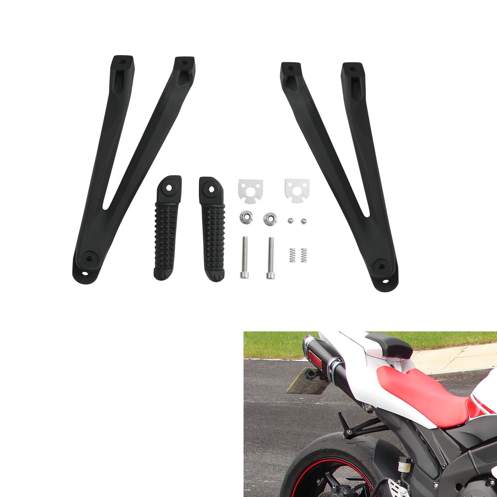 ヤマハ YZF-R1 2004-2008 用 フットレスト ブラケットセット