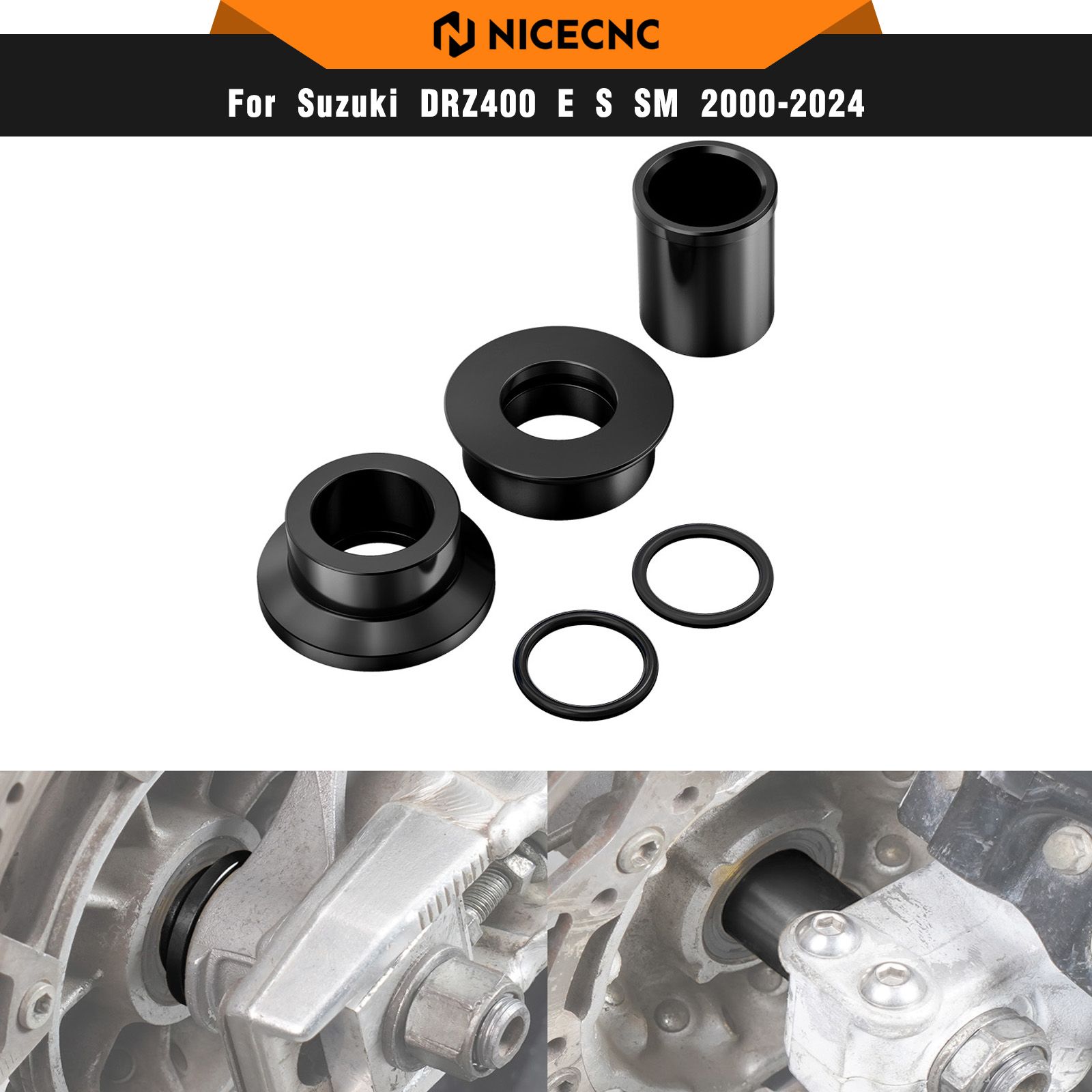 NICECNC スズキ DRZ400/E/S/SM 2000-2024 用 フロントリアホイールスペーサー 6,754円