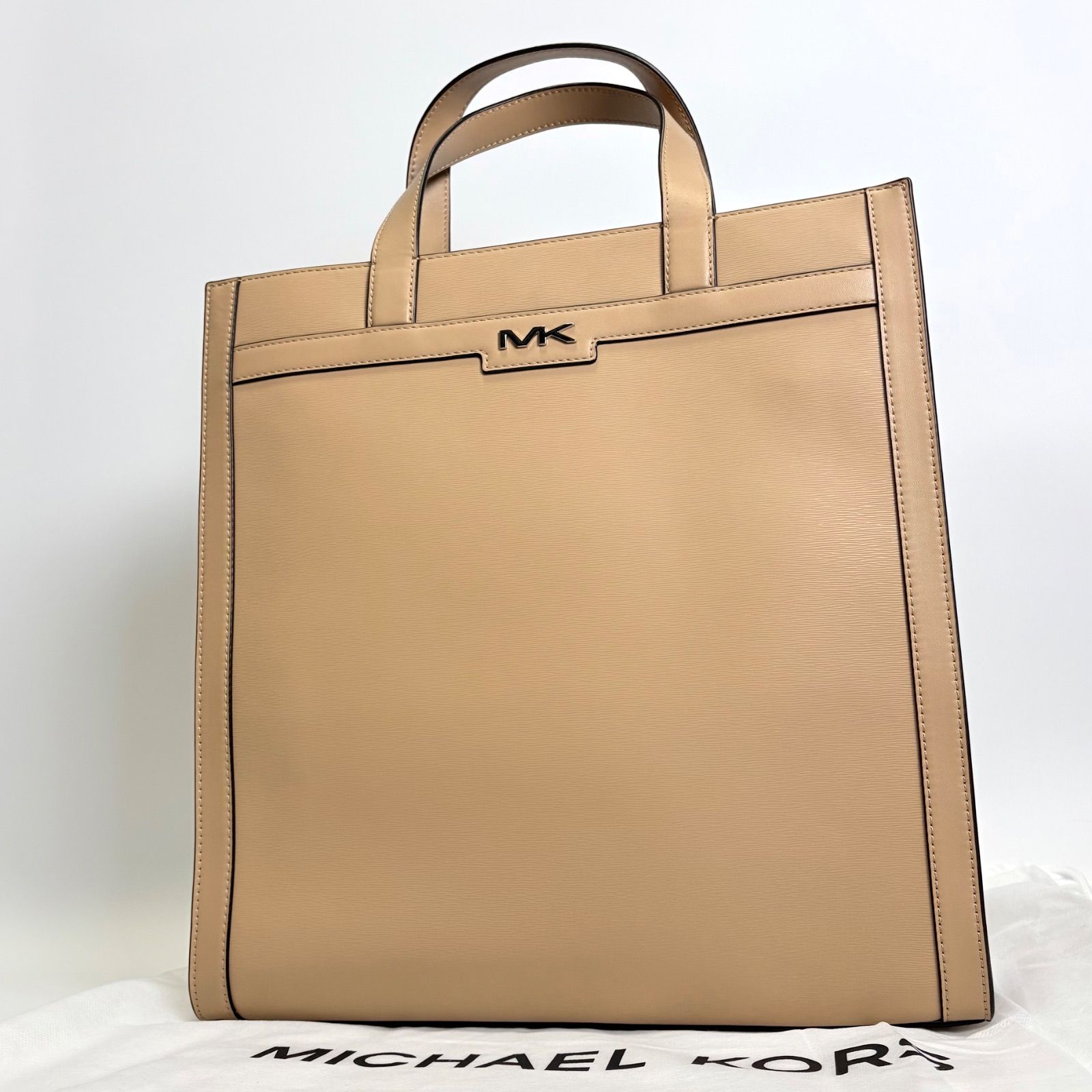 【未使用級】MICHAEL KORS マイケルコース COOPER ストラクチャー トート ハンドバッグ レザー ベージュ