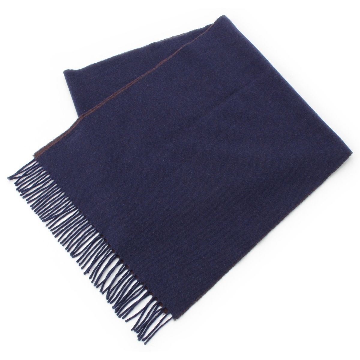 BRUNELLO CUCINELLI ブルネロクチネリ　カシミヤ マフラー ブルネロクチネリ カシミヤ リバーシブル マフラー ネイビー×ブラウン
