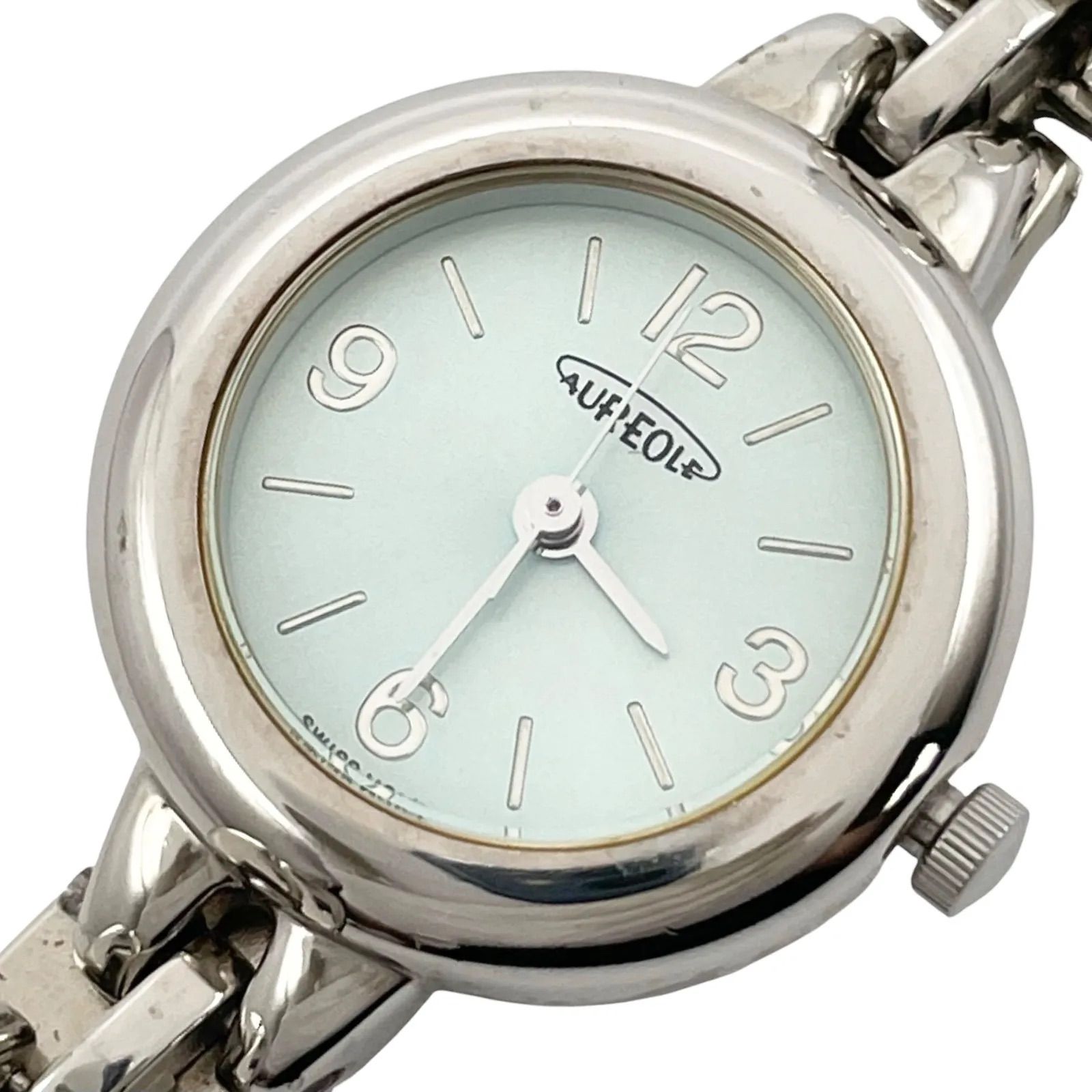 Working/Brand New Battery AUREOLE Oreol Watch Quartz Ladies Round Analog 3 Hand Silver Dial Metal Band 97SW-394L [v9]
