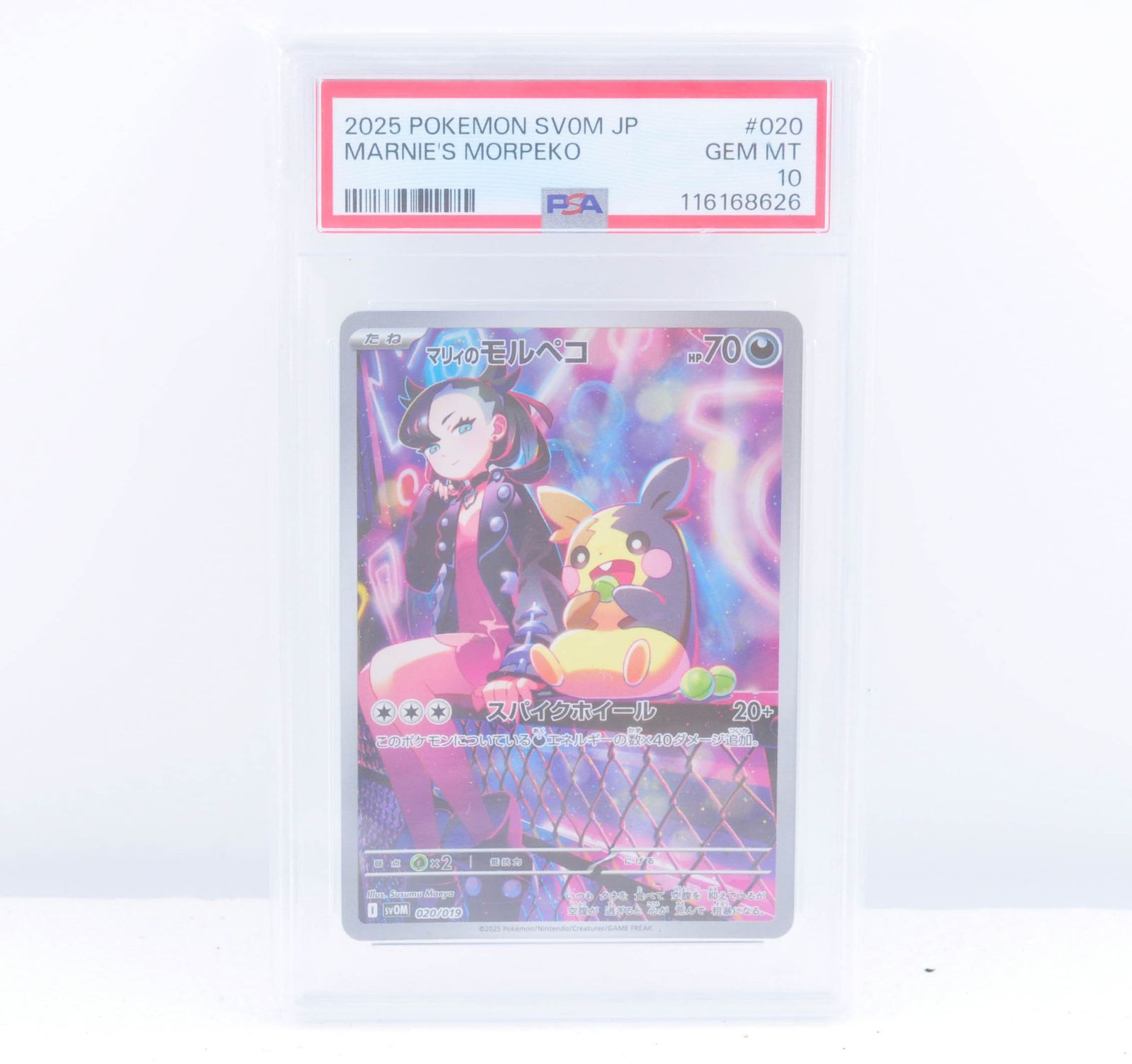 ⑧【PSA10】マリィのモルペコ AR プロモ/Marnie's Morpeko ＃C02