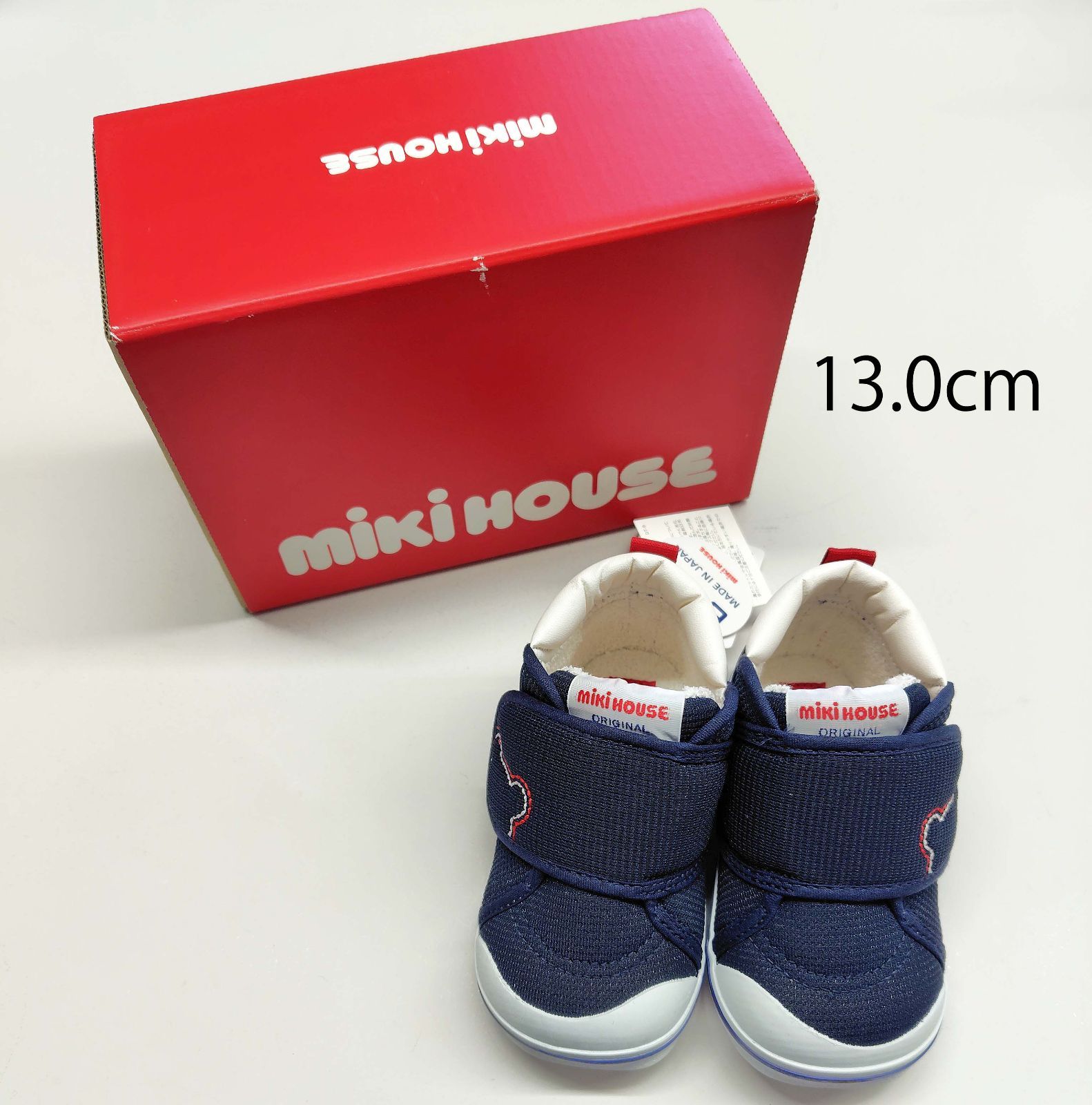 [Genuine] Miki House Second Baby Shoes 10-9374-974 Navy Blue 13.0cm Brand New (Difficult)