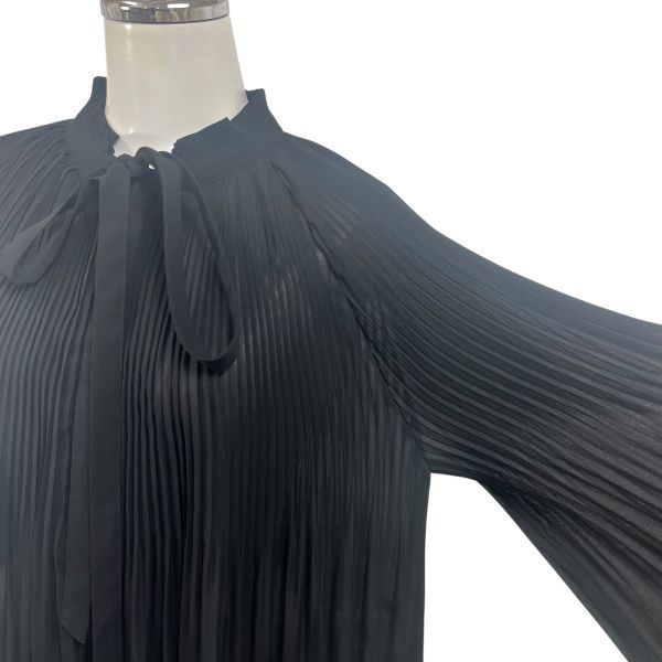 MORABITO*モラビト　現行モデル　長袖ブラウス　ボウタイリボン 38 ◇ モラビト MORABITO ブラウス 長袖 スタンドカラー ボウタイリボン